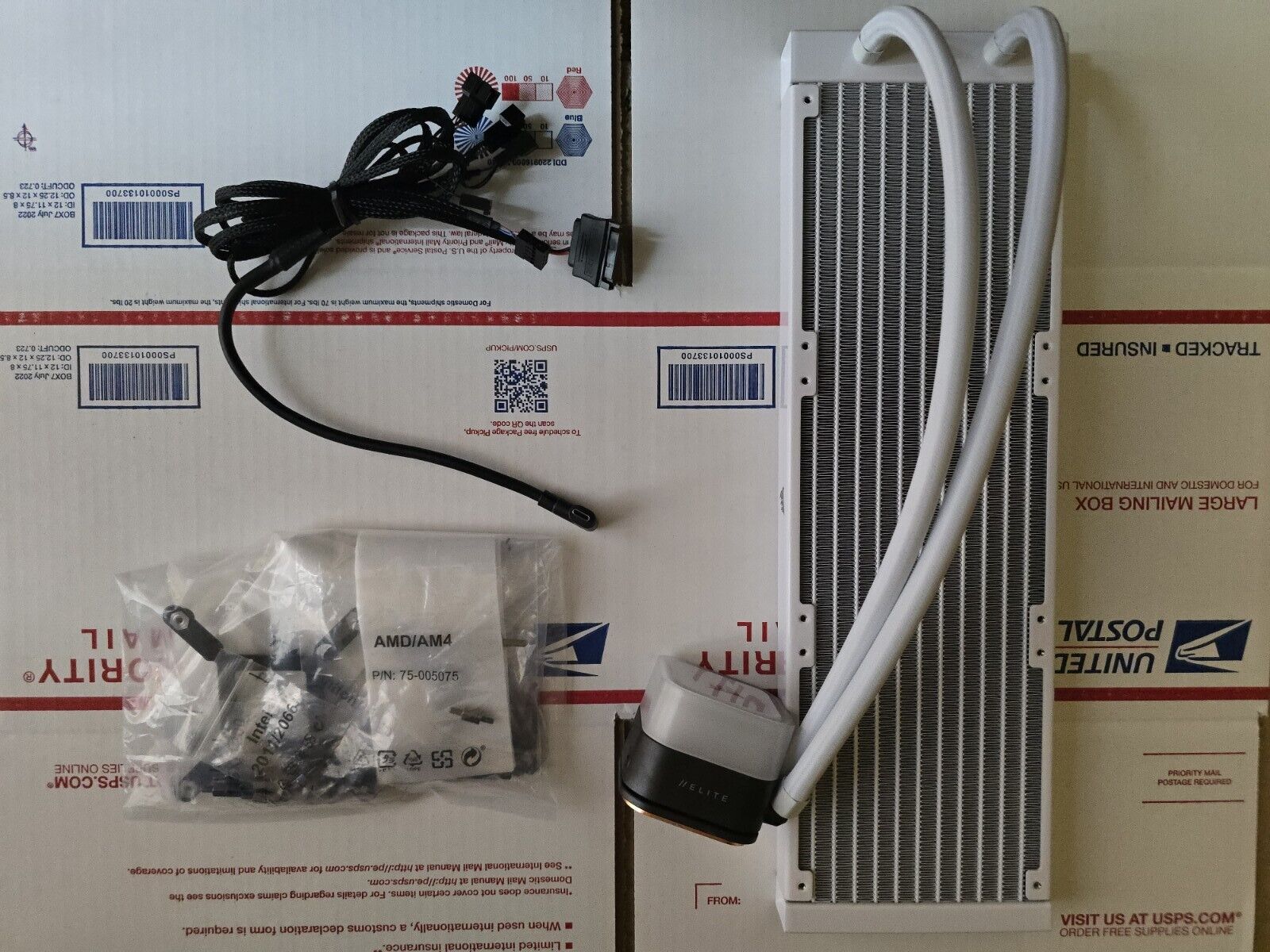 CORSAIR iCUE H150i RGB ELITE Liquid CPU Cooler Radiator - White - No Fans (Read)
