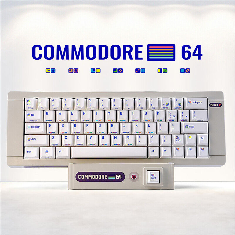 PBT Commodore 64 Keycap C64 Side-Engraving Cherry Profile 151pcs/set For MX