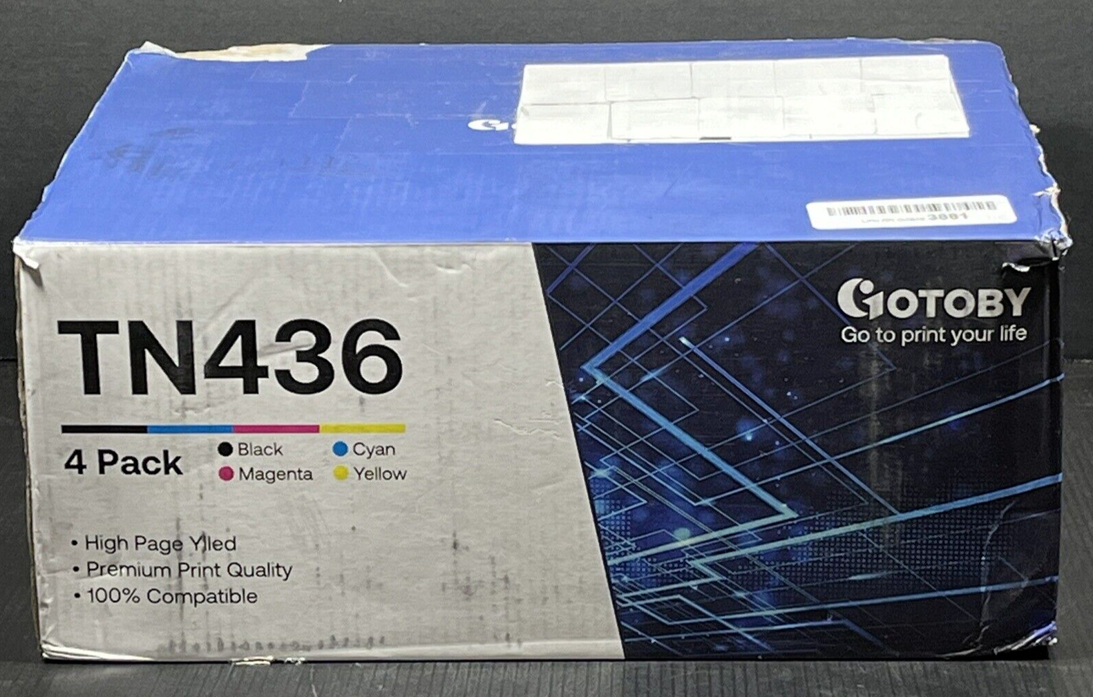 Gotoby - 4 Pack Replacement Cartridges - Black/Magenta/Cyan/Yellow - TN436