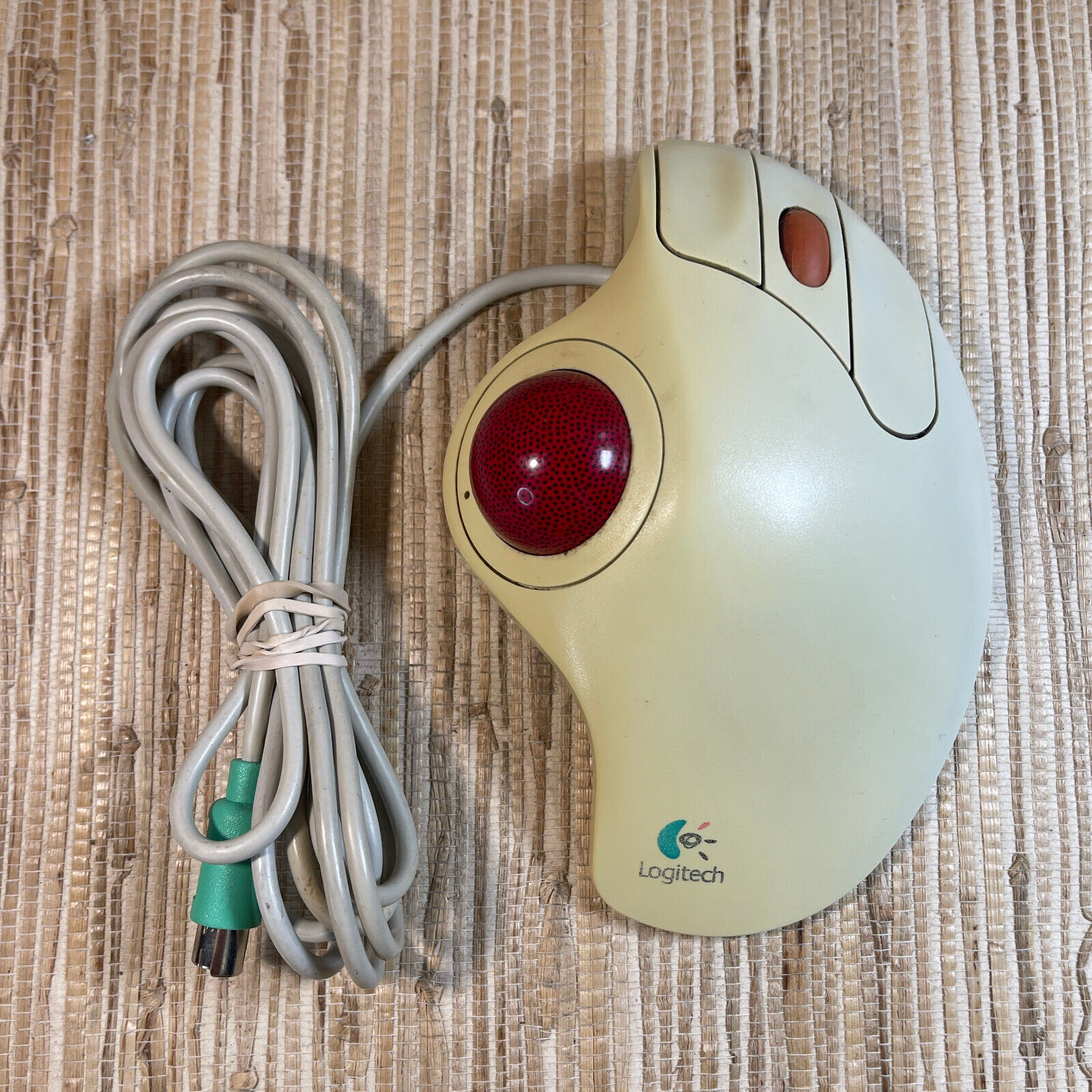 Vintage Logitech Trackball TrackMan Marble Mouse