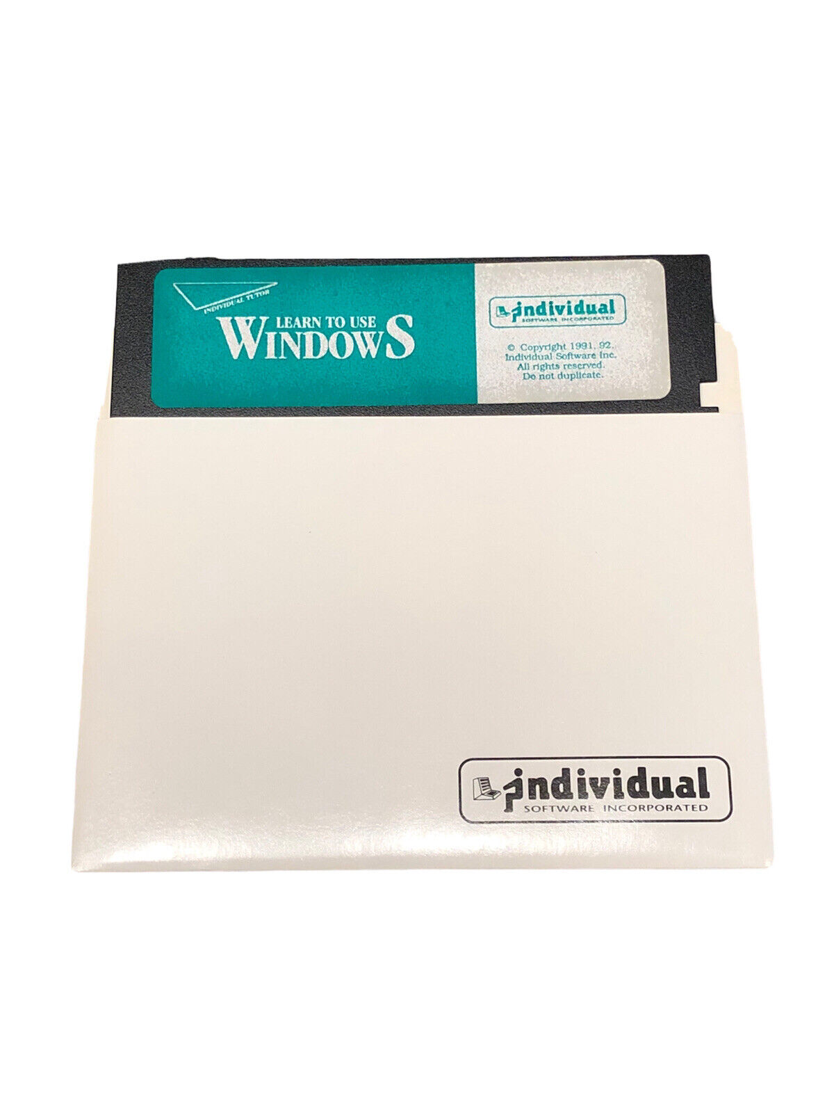 Learn To Use Windows 5.25” Floppy Disk By Individual Software 1992 Vintage