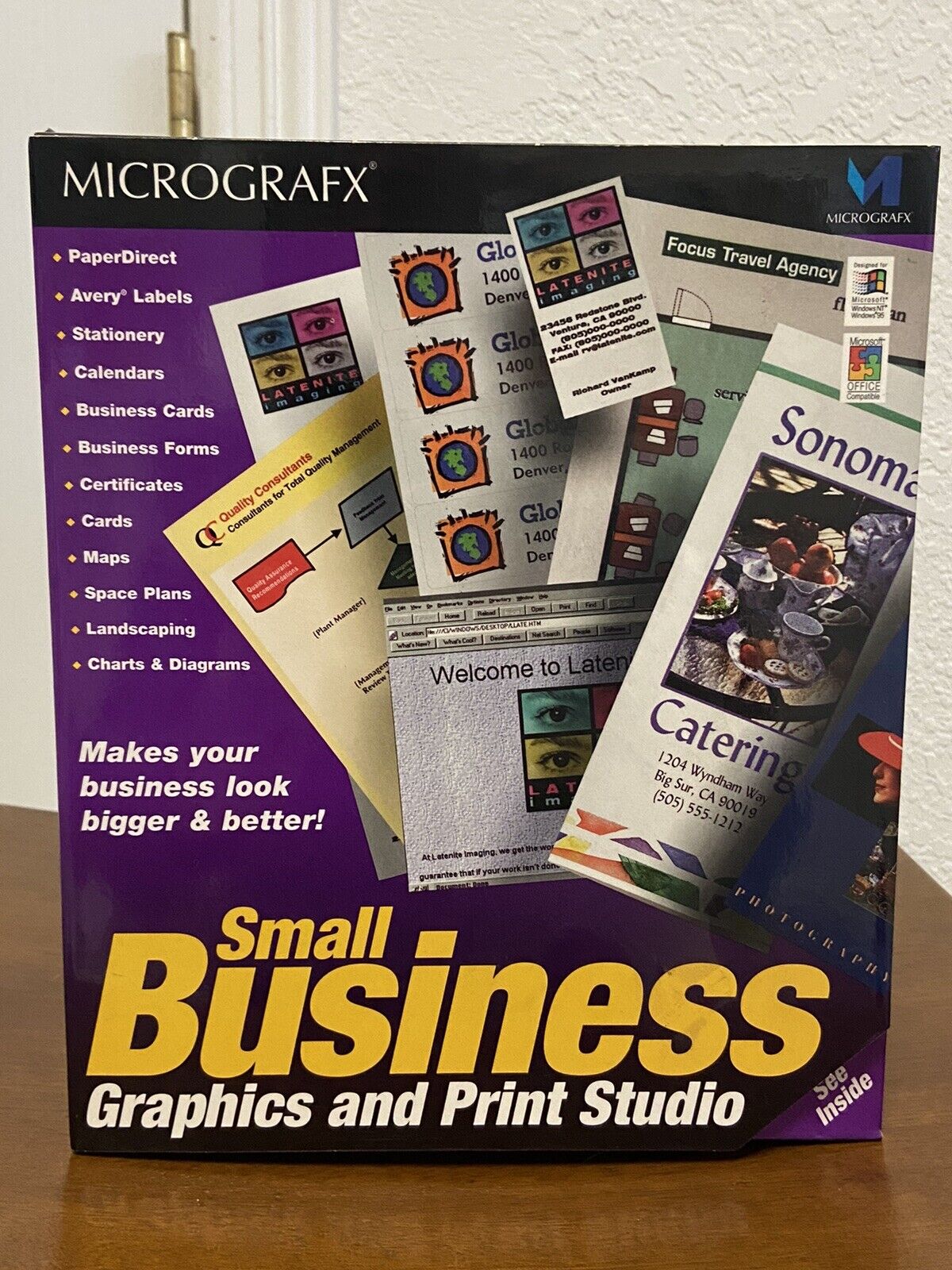New Sealed 1996 Micrografx Windows Small Business Graphics & Print Studio SFTWRE