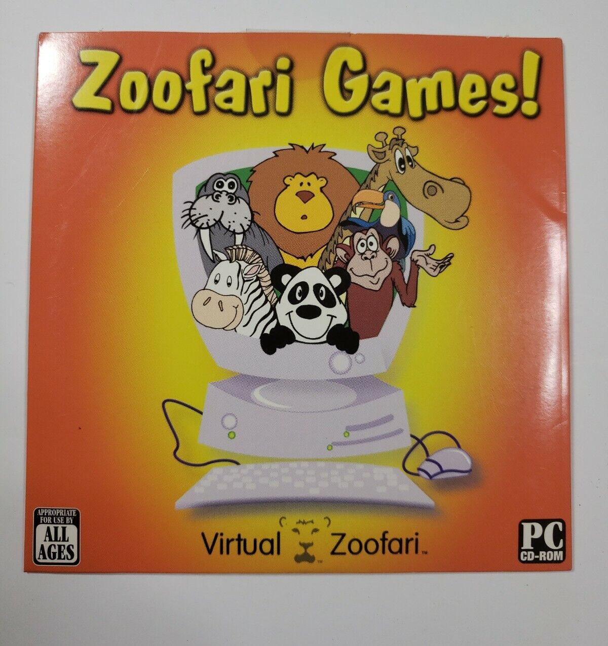 Vintage PC Sealed Zoofari Game Learn About Animals Mazes Puzzles Match All Ages