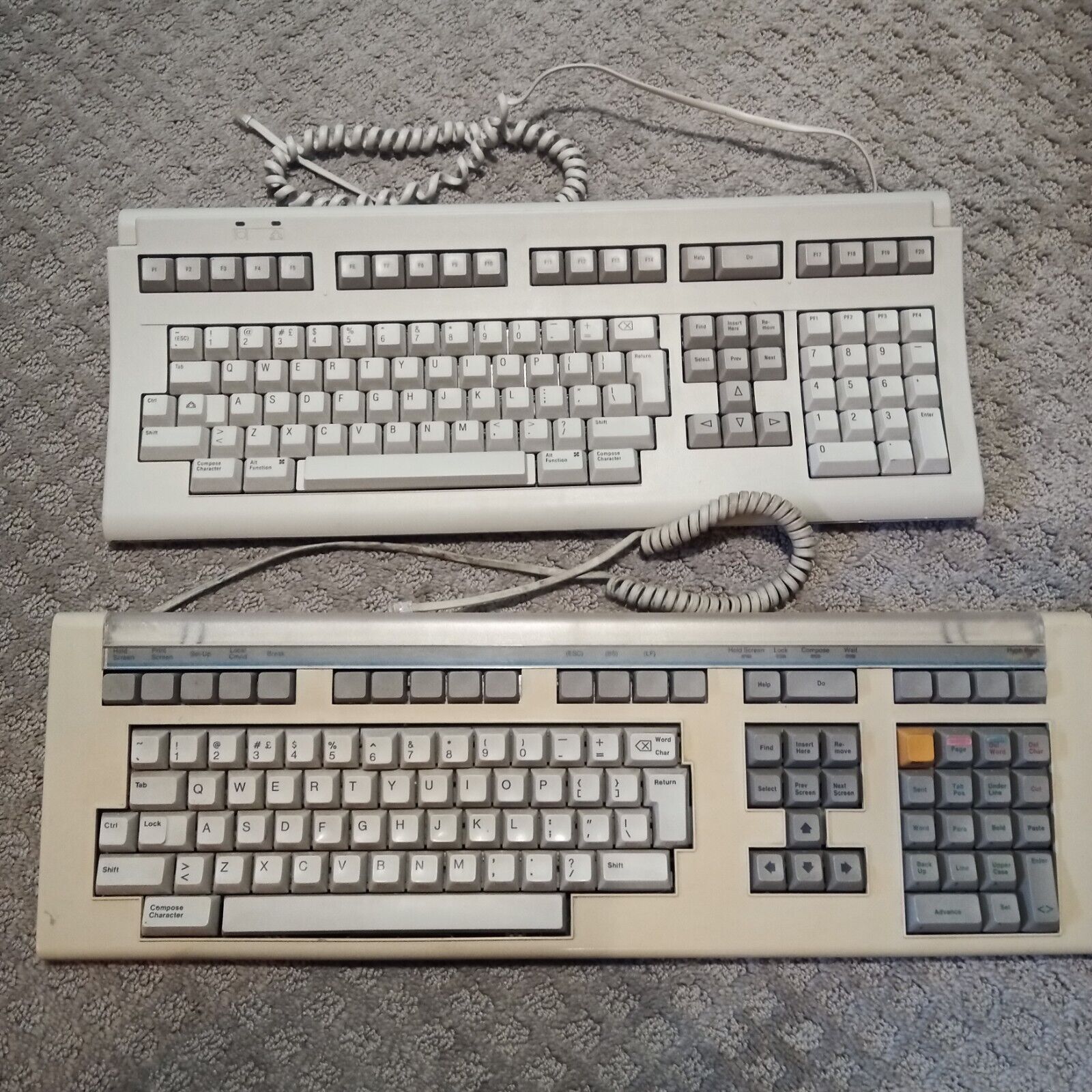 Lot of Two DEC Terminal Keyboards LK-201 And LK-401  (for repair)