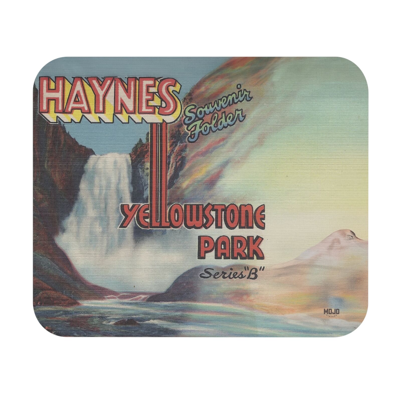 Yellowstone Park Mouse Pad, Vintage Postcard Print, US States-Cities, 9\'\' x 8\'\'