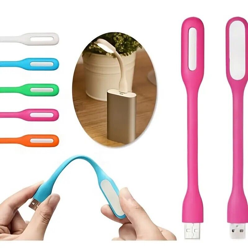 (5pack-Pink) Flexible Mini USB LED Lamp Light Portable Night Light,USA only