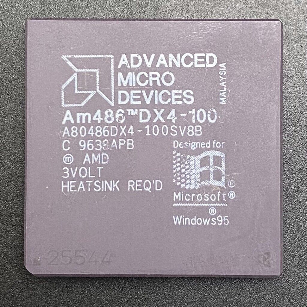 AMD A80486DX4-100SV8B CPU 80486 PGA168 100MHz 3.3V 32-bit Processor AM486DX4-100