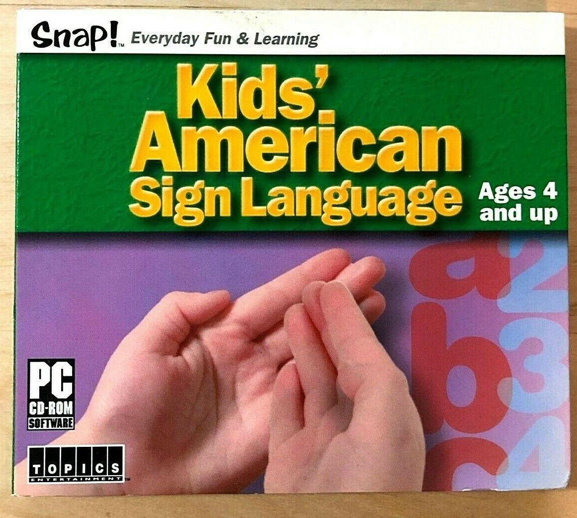 Kids American Sign Language Vintage PC CD Rom Software Unopened