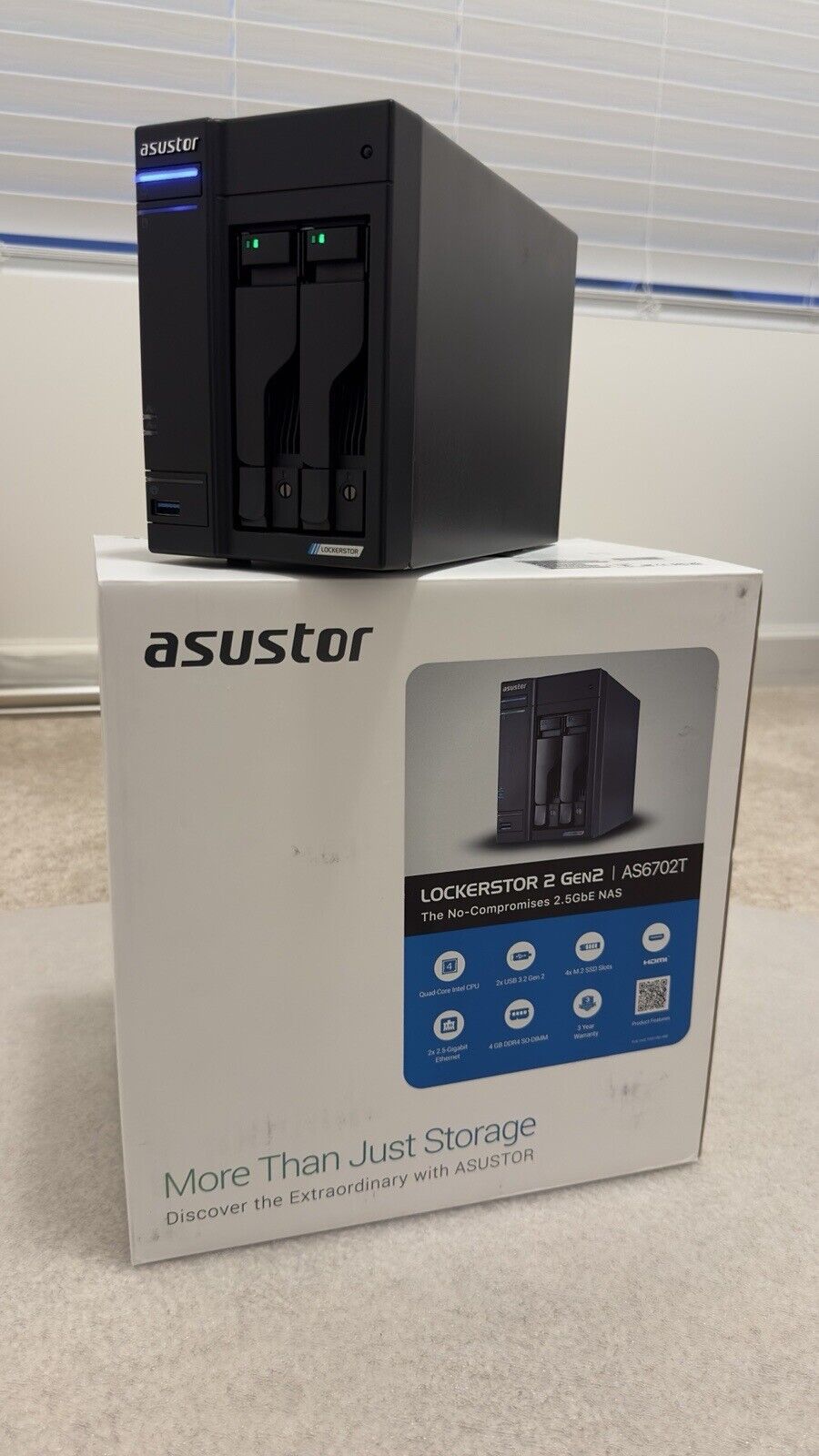 Asustor 2 Gen2, NAS, Quad-Core, 16GB Of Ram And 8TB Of Storage *Free Shipping*