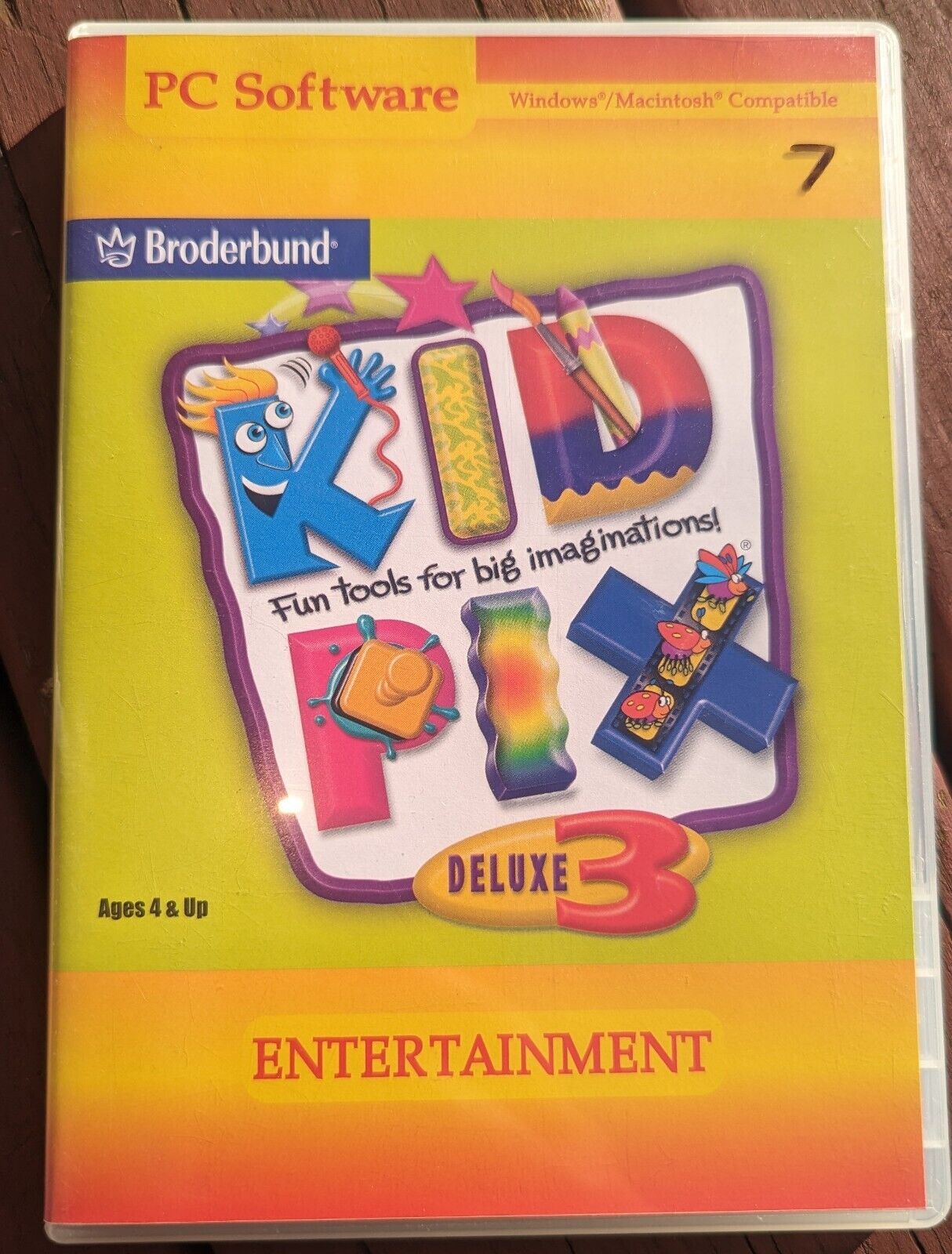 Broderbund Kid Pix Deluxe 3 CD ROM 2003 Art Tools Stickers Animations Music