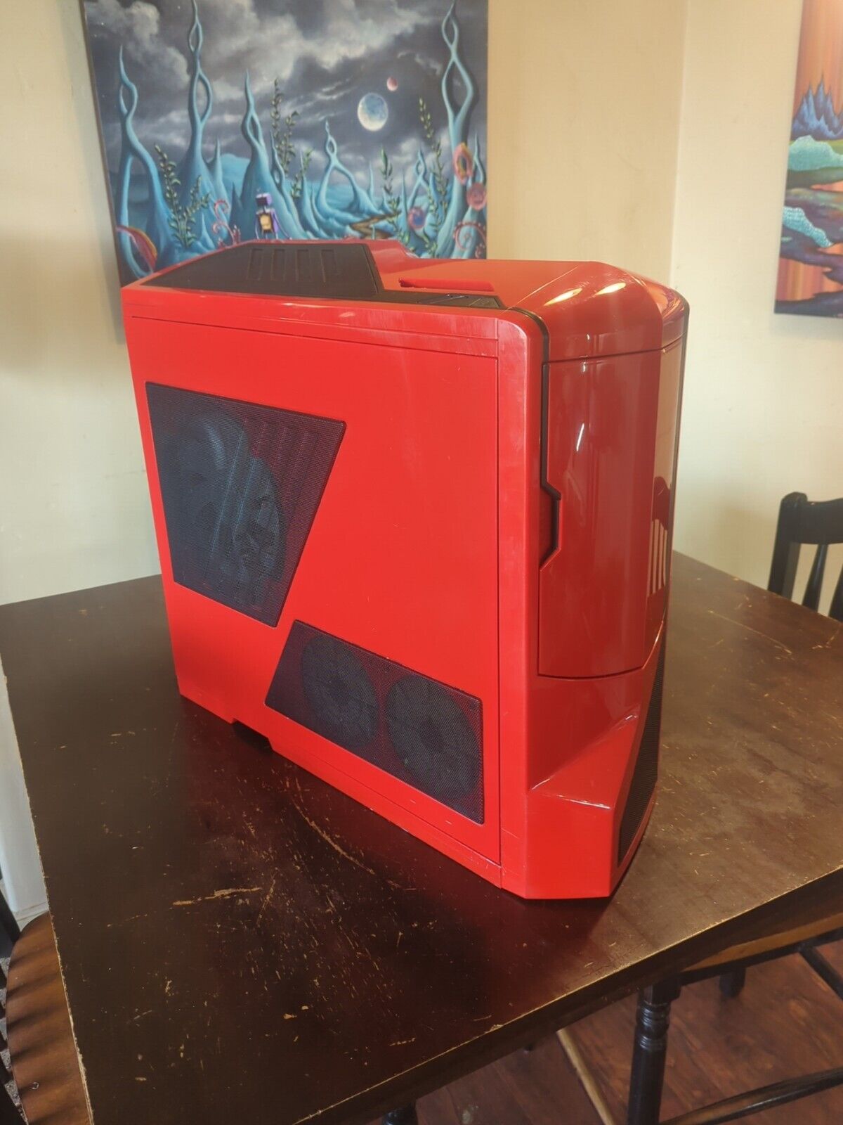 NZXT Phantom 410 ATX Tower PC Case Red Old School Gaming Computer Chassis 