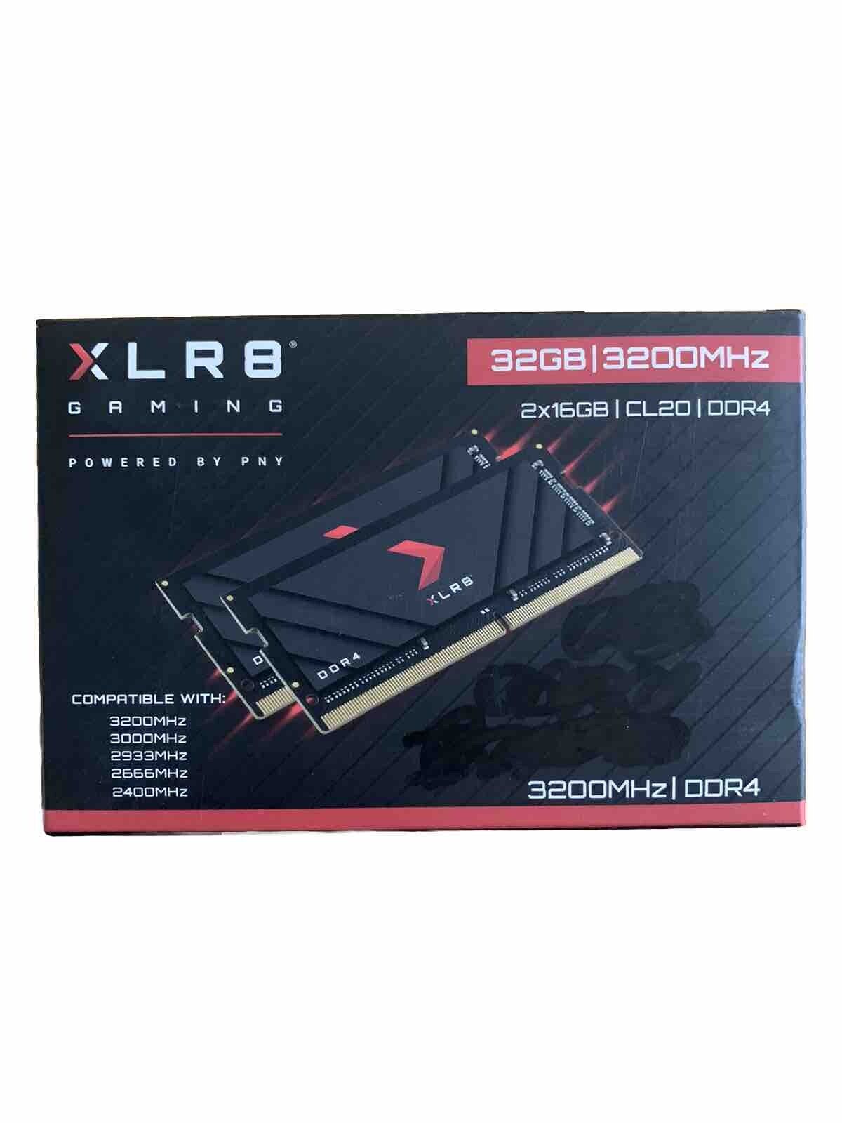 PNY XLR8 Gaming Memory 32GB/3200MHz (2x16GB) DDR4 -New 