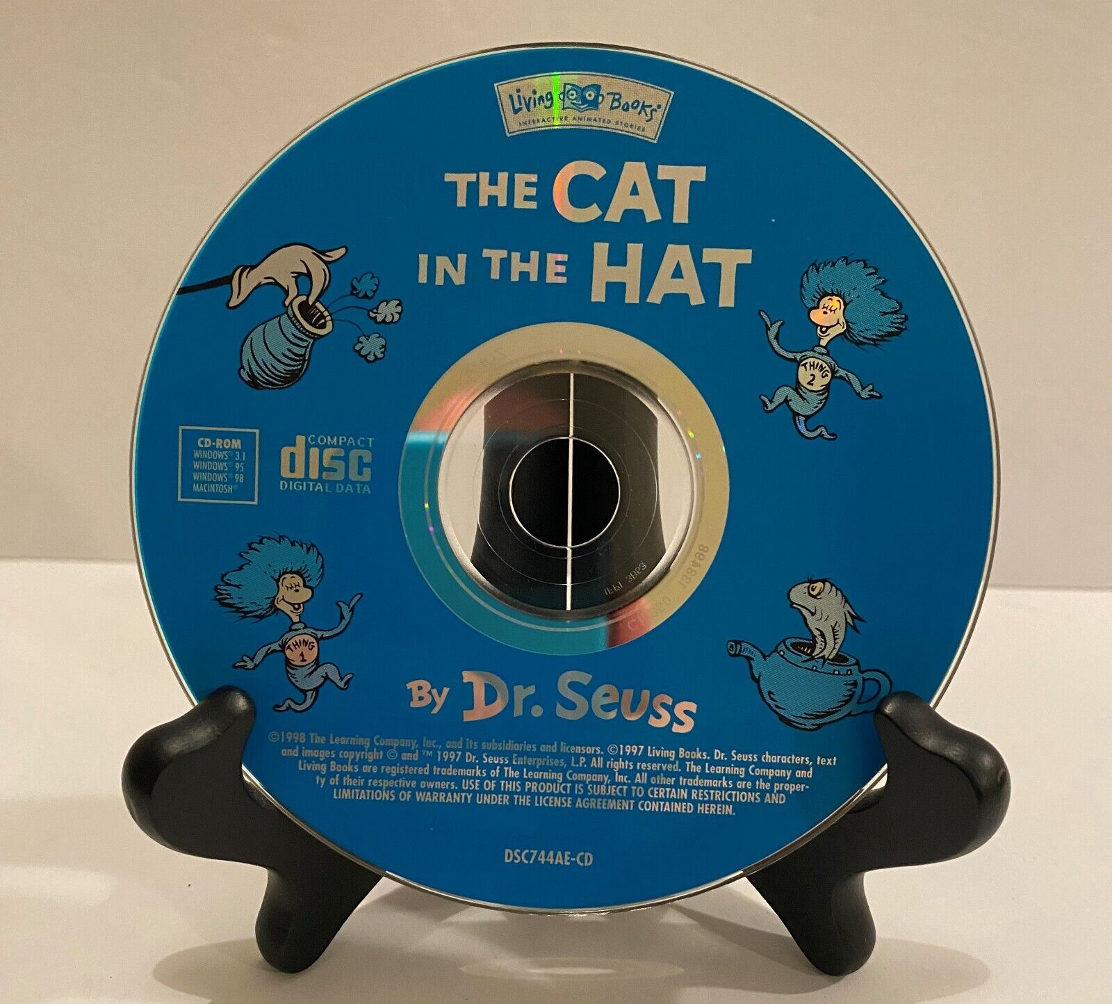 DR SEUSS THE CAT IN THE HAT CD ROM LIVING BOOKS 1998 RARE HTF GREAT COND