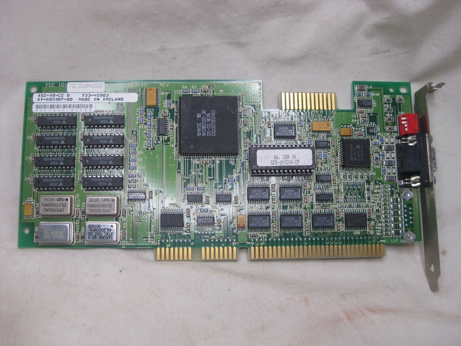 vintage VGA Video Graphics Control card WDC 1989 DBM603307 152-10-C2 733-45903