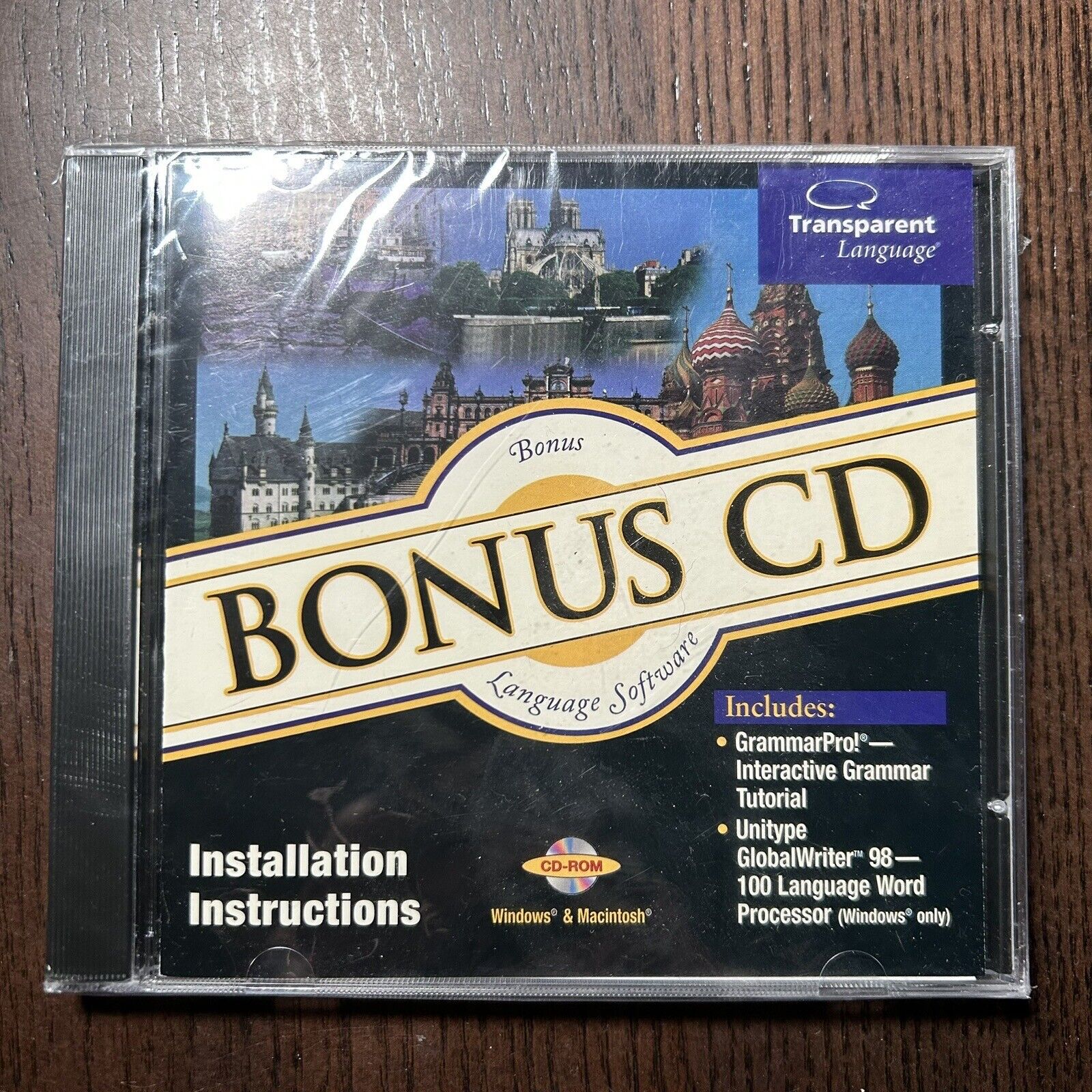 Bonus CD Transparent Language Software Windows Macintosh Grammar New and Sealed