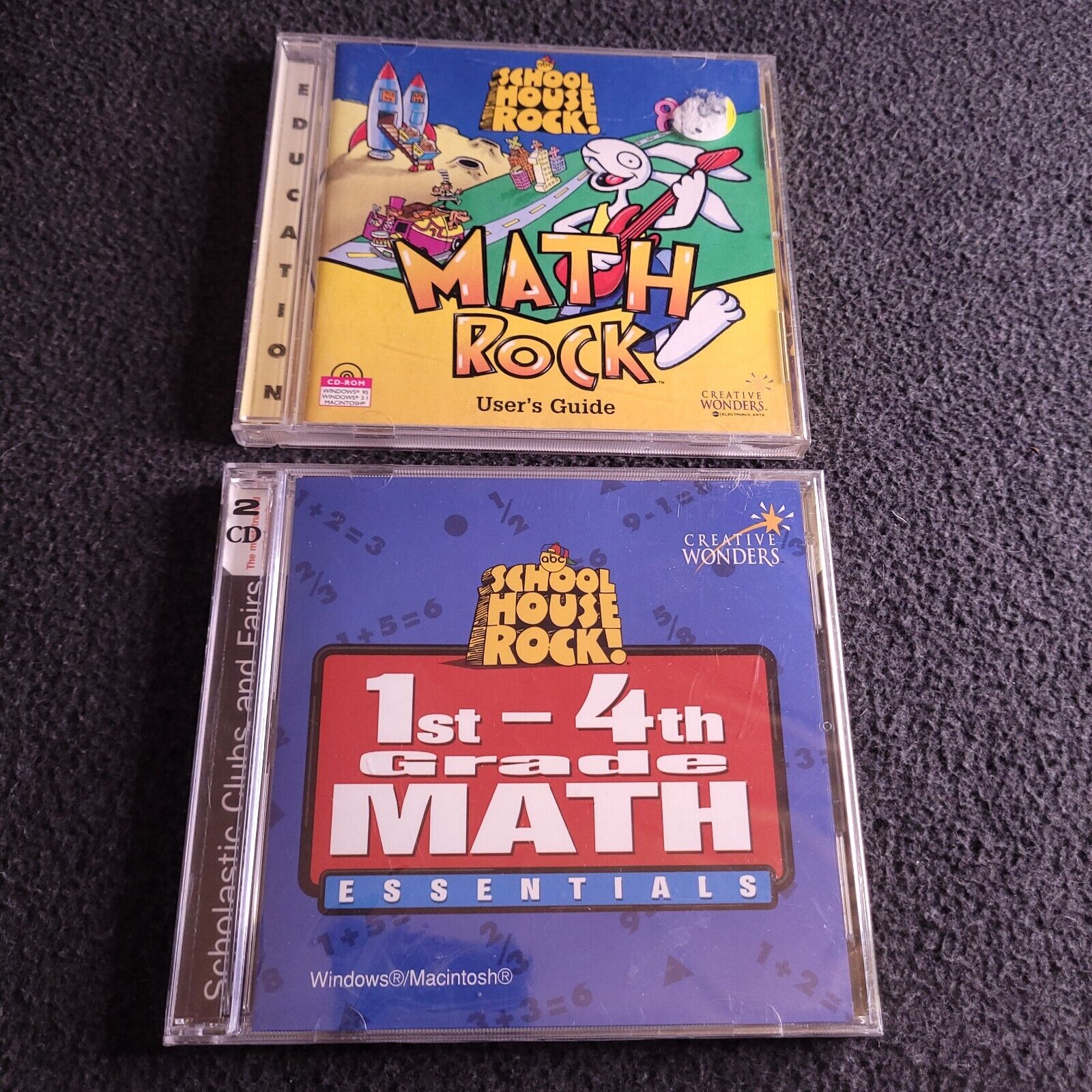 Schoolhouse Rock: 1st - 4th Grade Math Set Essentials PC CD-ROM Windows 95 Mac