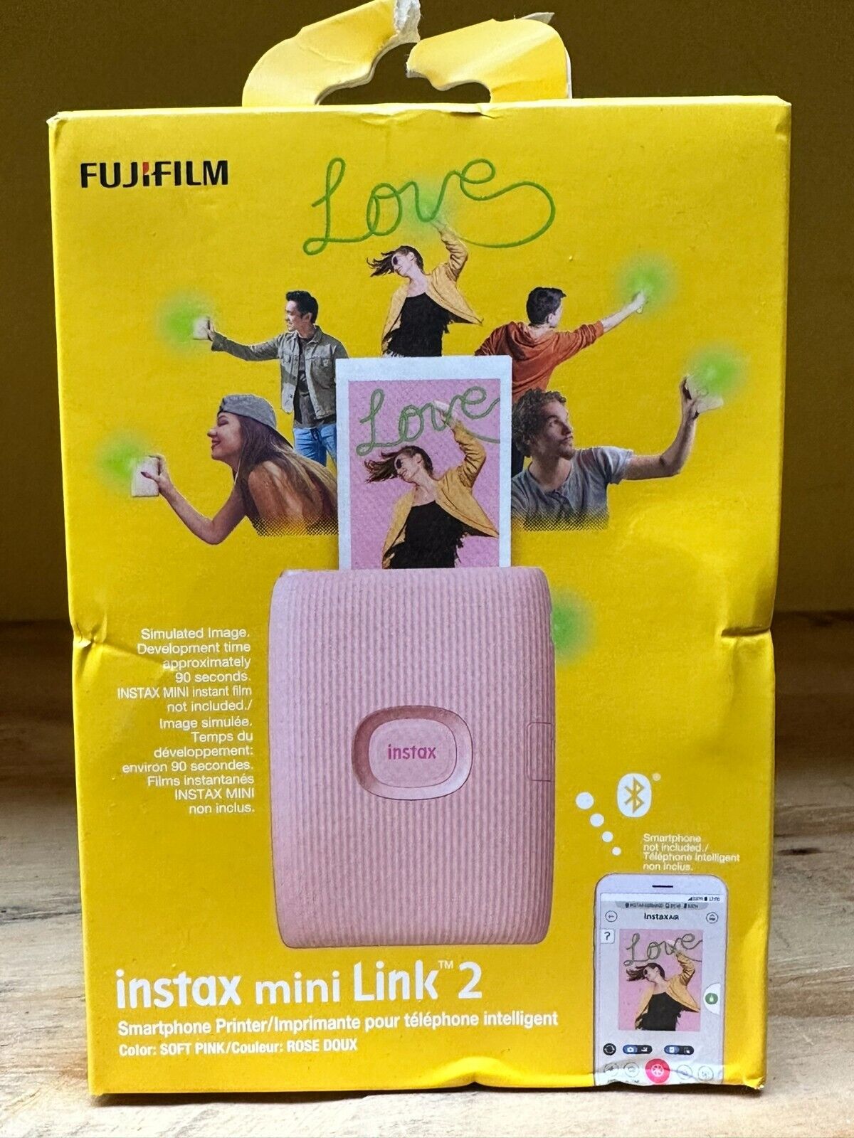 Fujifilm Instax Mini Link 2 Smartphone Printer - Soft Pink NEW