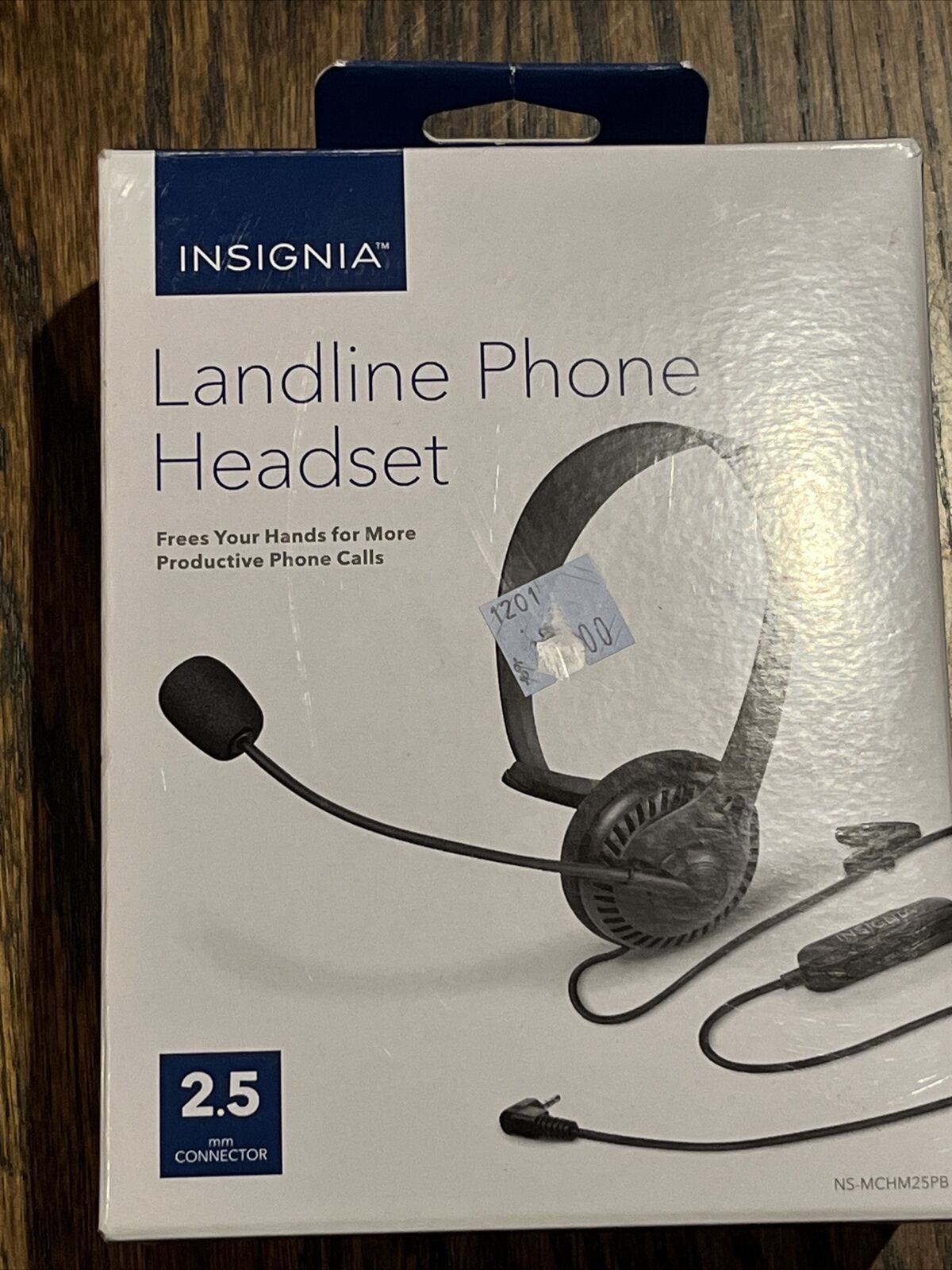 Insignia Landline Phone Headset  HANDS FREE 2.5 Connector NS-MCHM25PB