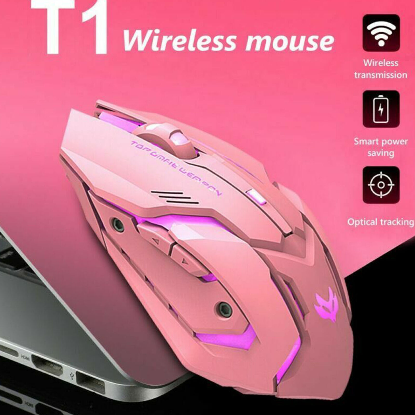 2.4GHz Wireless Optical Mouse Mice & USB Receiver 1600DPI For PC Laptop Computer
