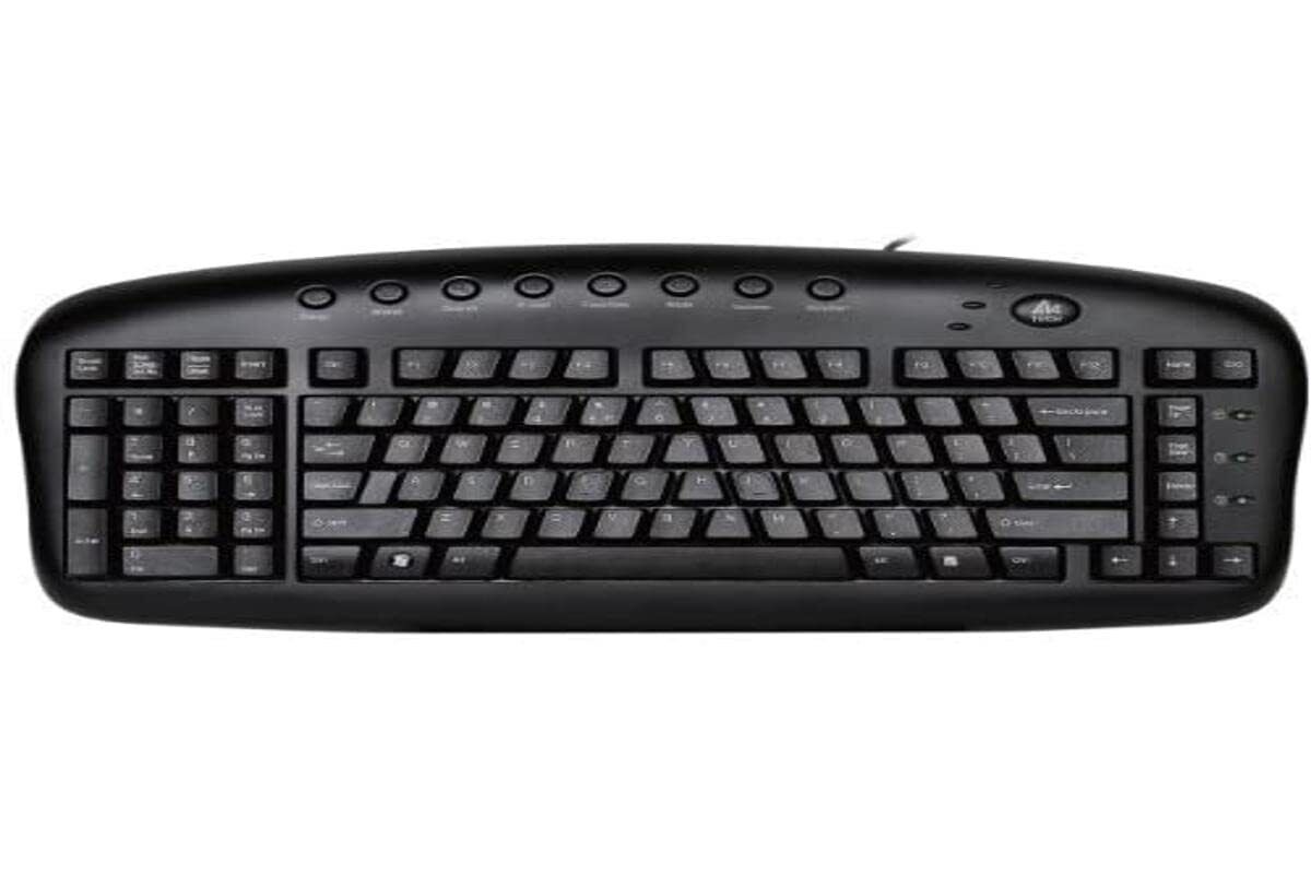 Ergonomic Left Handed Keyboard For Business/accounting 8 Multimedia Hotkeys Elim