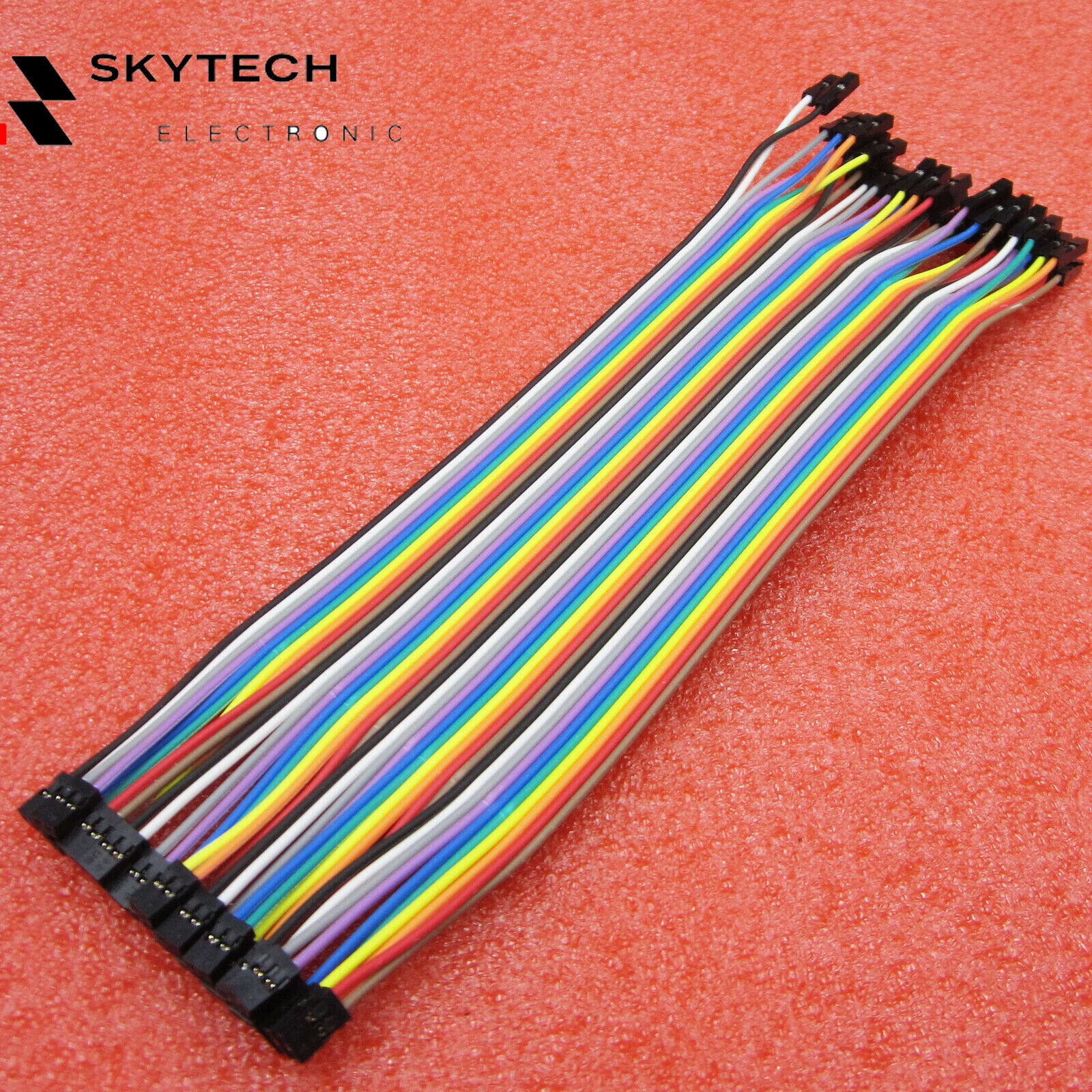2.00mm to 2.54mm 40pcs in 1 Row Dupont Lines Wire Cable 2P to 1P Head 20cm A2TM