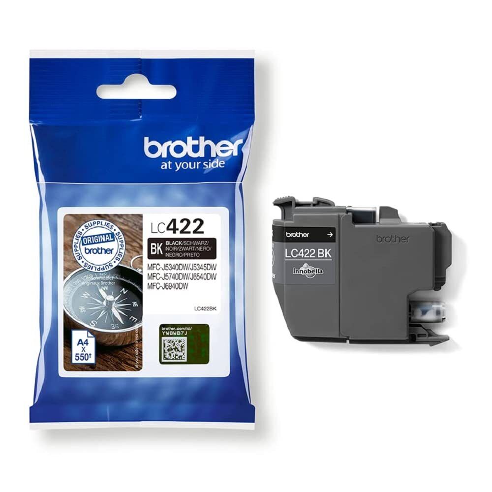 Original Brother LC-422BK Black Ink Cartridge for Approx. 550 Pages for MFC-J534