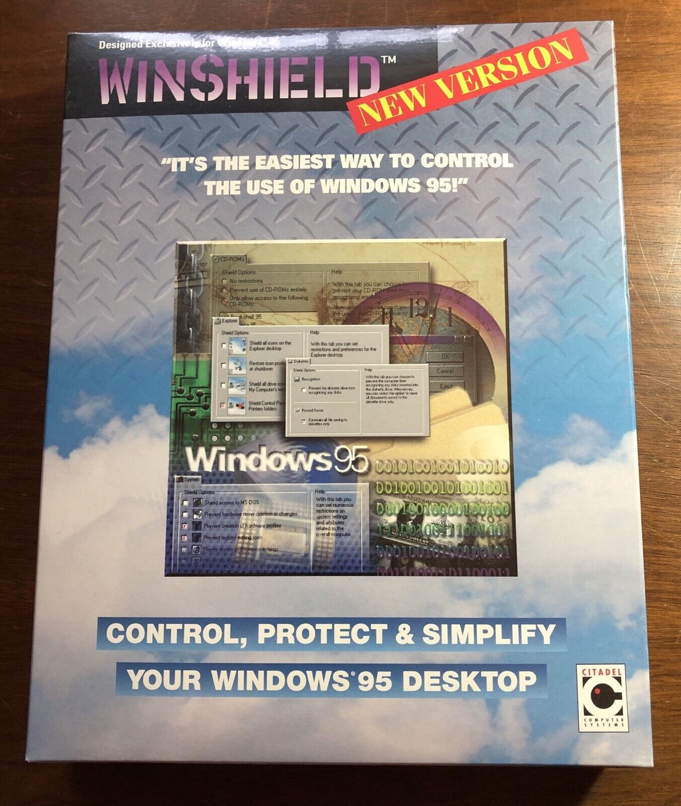 Windshield by Citadel for Windows 95 New Sealed Box 1997 - RARE Vintage Software