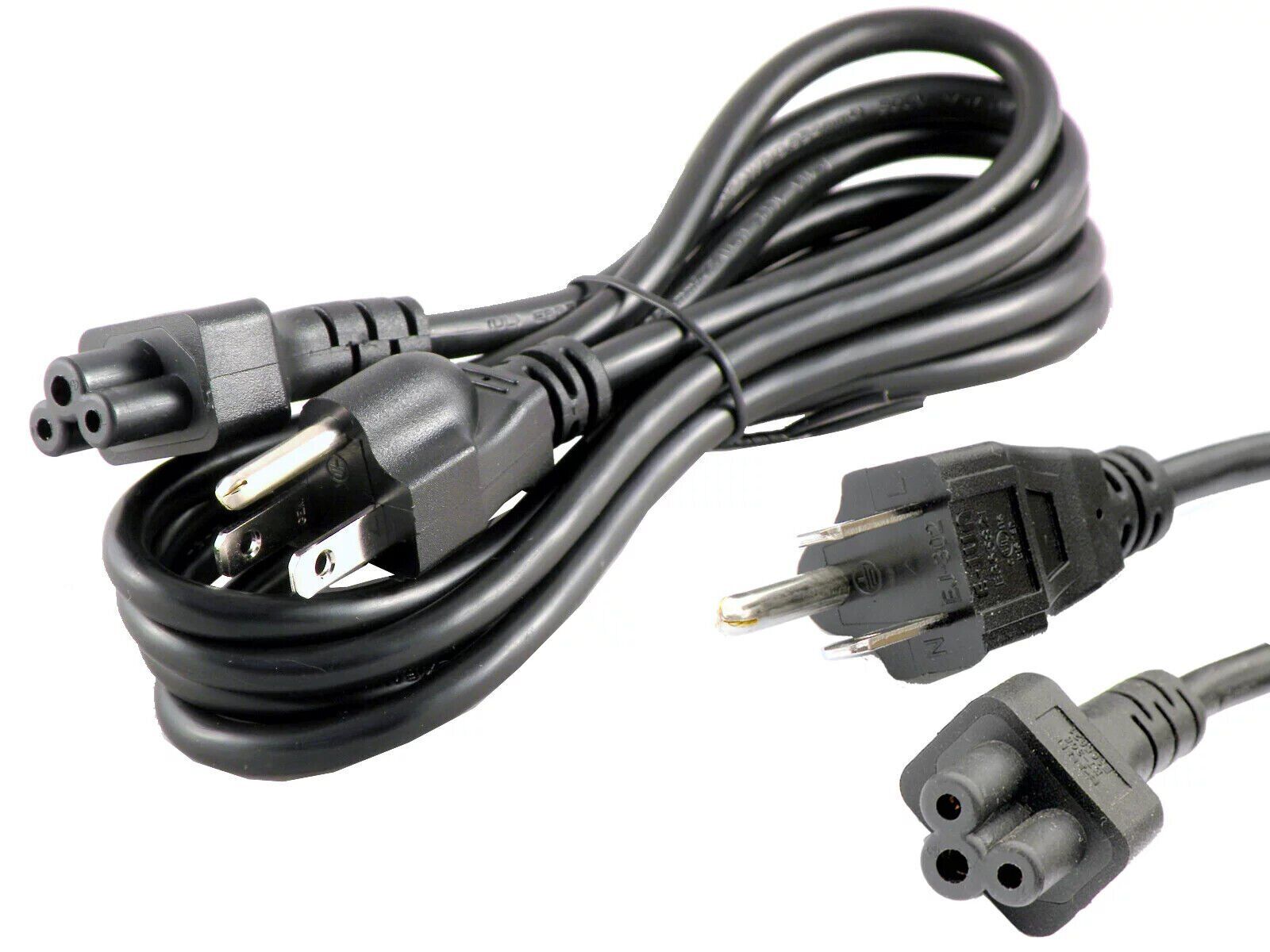 Lot of 10 6ft 3-Prong Mickey Mouse AC Power Cord Cable Laptop PC Printers Charge