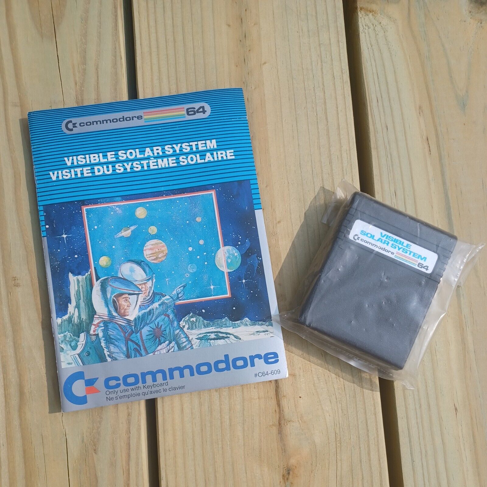 Commodore 64-VISIBLE SOLAR SYSTEM GAME with Instructions VINTAGE