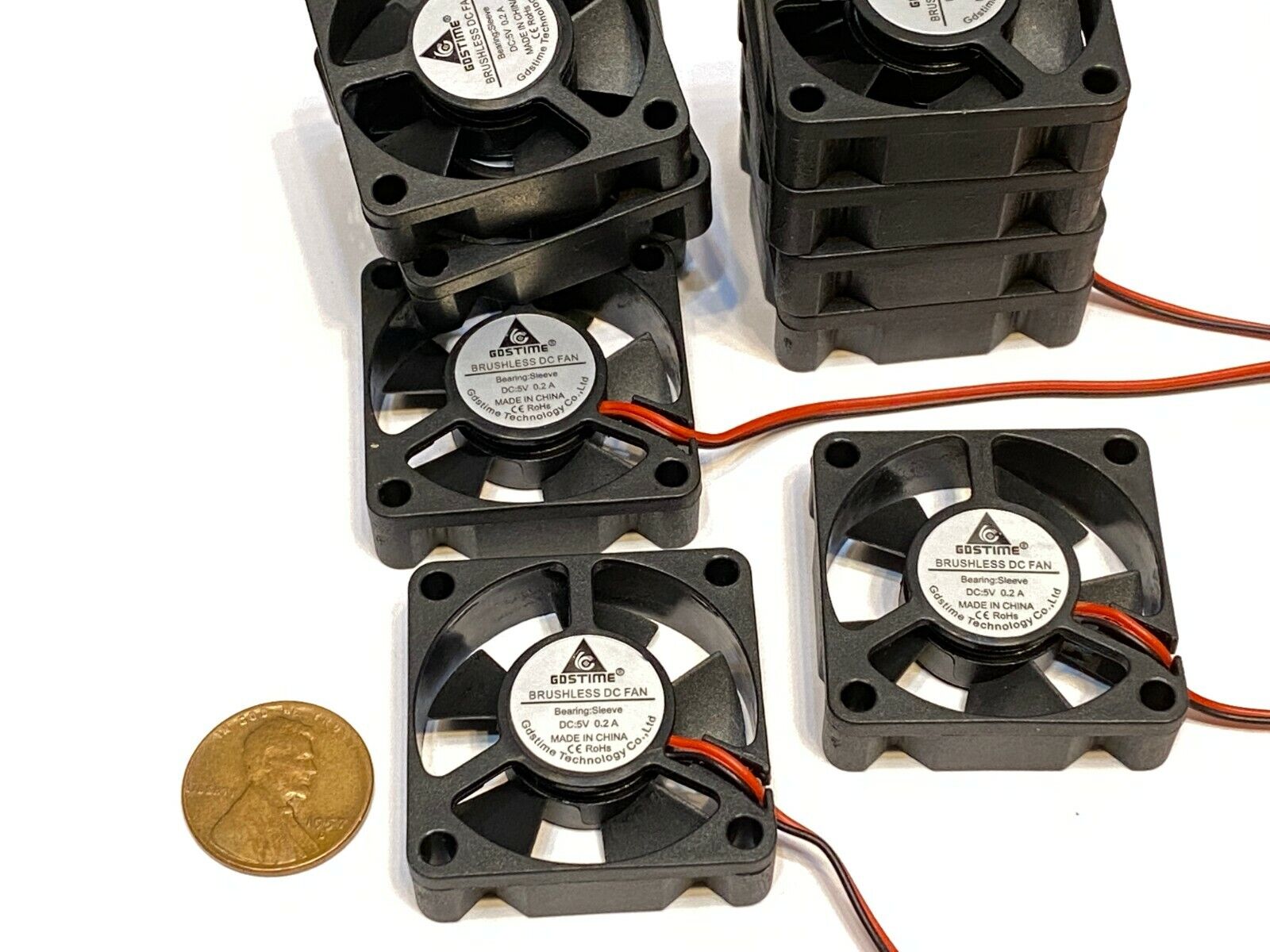 10 Pieces 5v fan 35mm x 10mm mini small cooling  2pin GDStime  3cm  C9