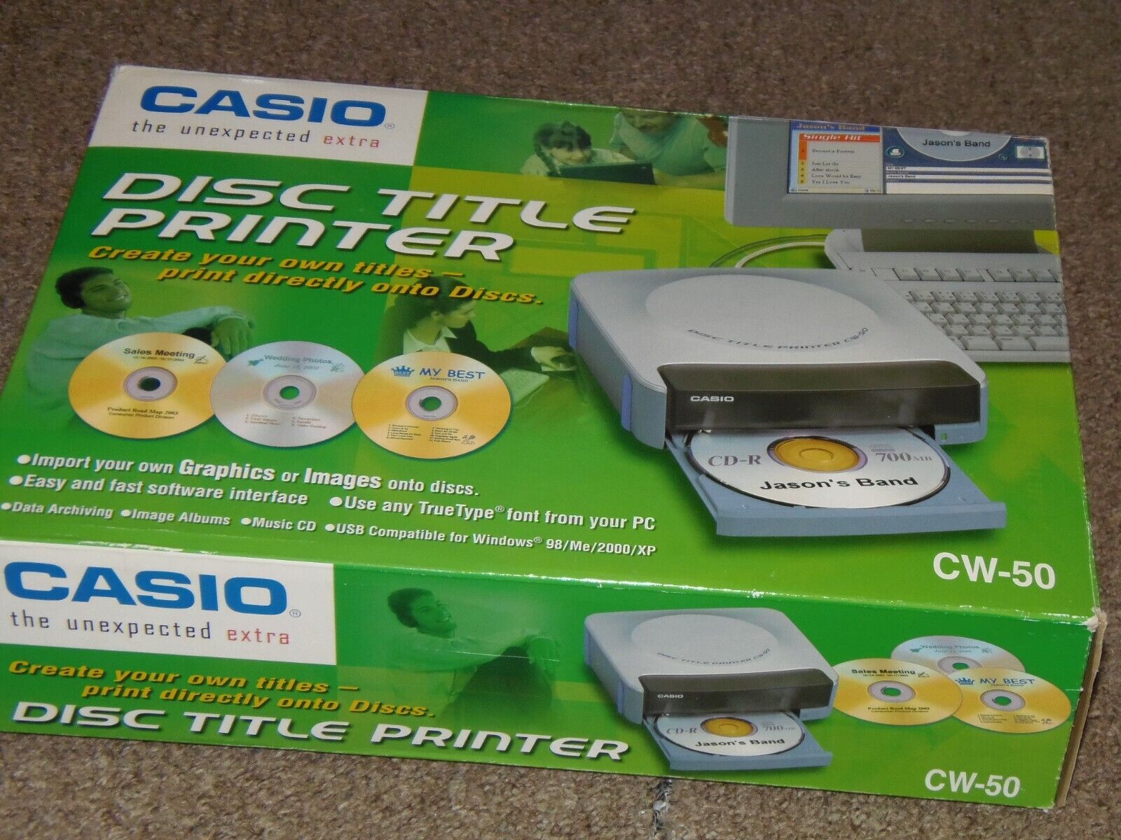 NEW Casio CW-50 CD/DVD Disc Title Printer