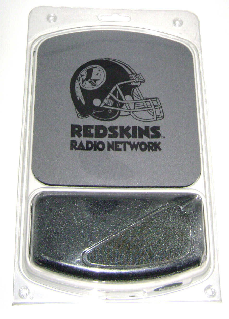 Washington Redskins Radio Network Mouse Pad with Gel Wrist Rest NEW OLD STOCK