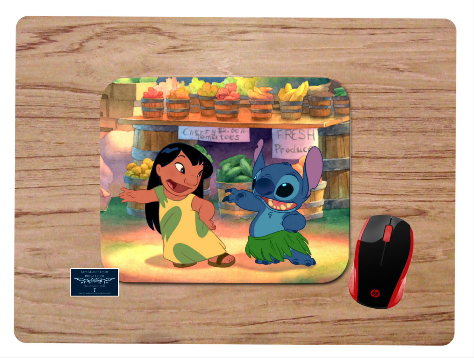 LILO AND STITCH DISNEY INSPIRED CUSTOM DESK MAT MOUSE PAD HOME OFFICE GIFT 