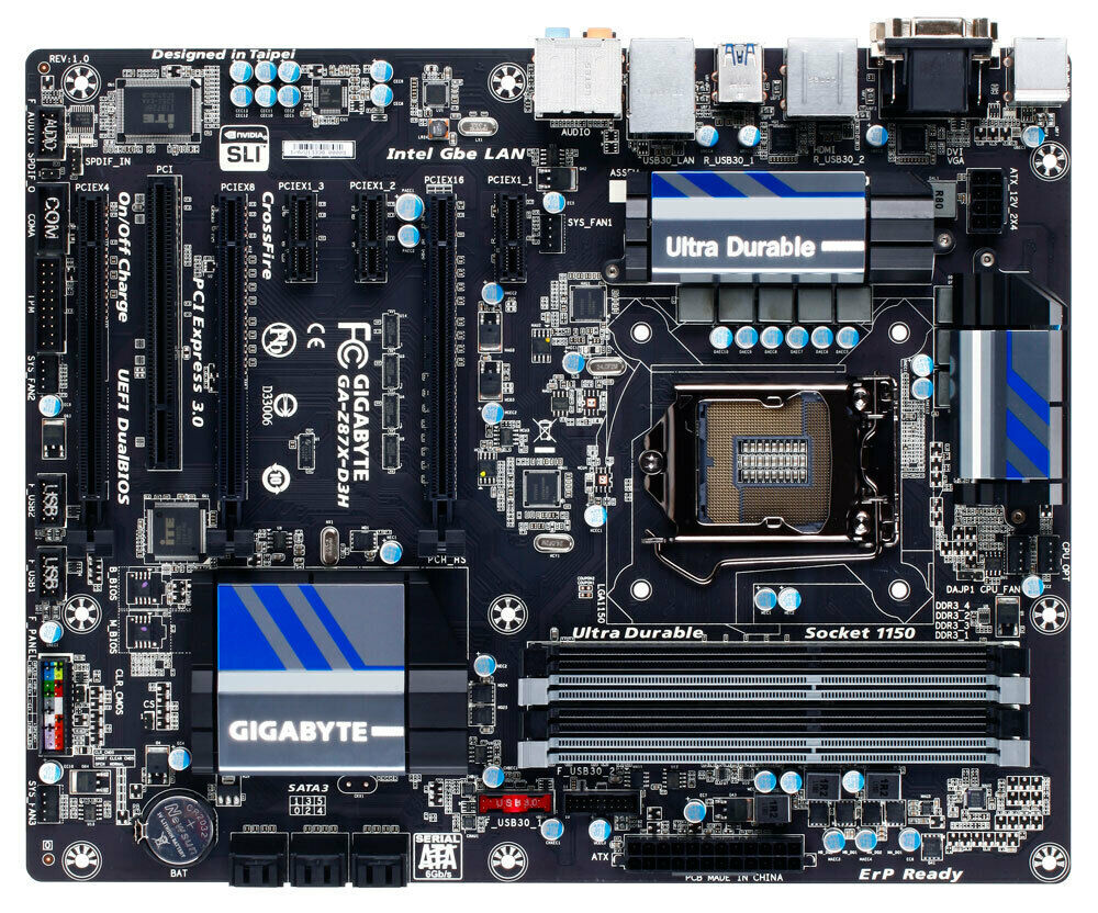 Gigabyte GA-Z87X-D3H Motherboard Intel Z87 LGA 1150 DDR3 ATX USB 3.0 CORE D-Sub