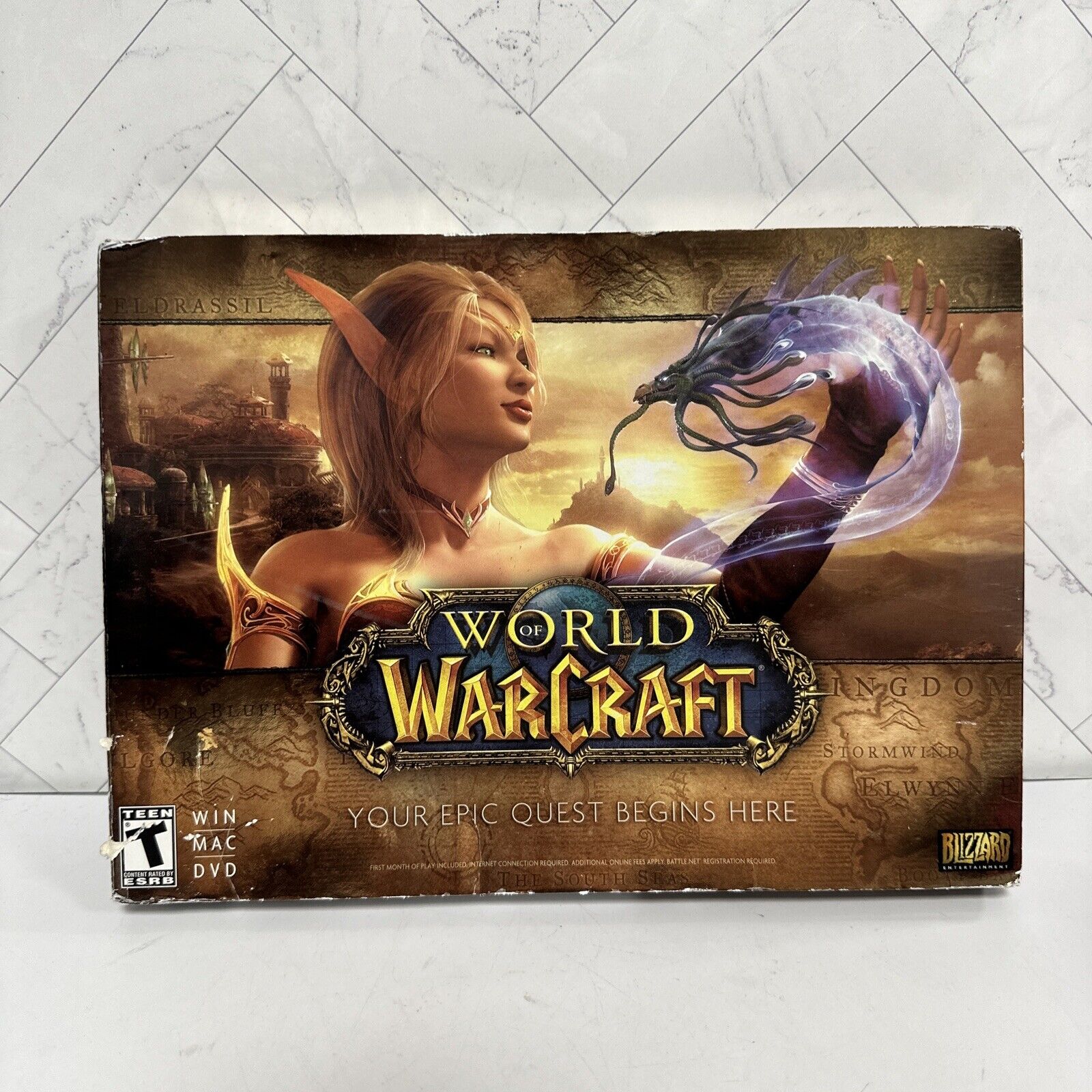 World of WarCraft Battle Chest (Opened) PC Game Collection Gold Box Set
