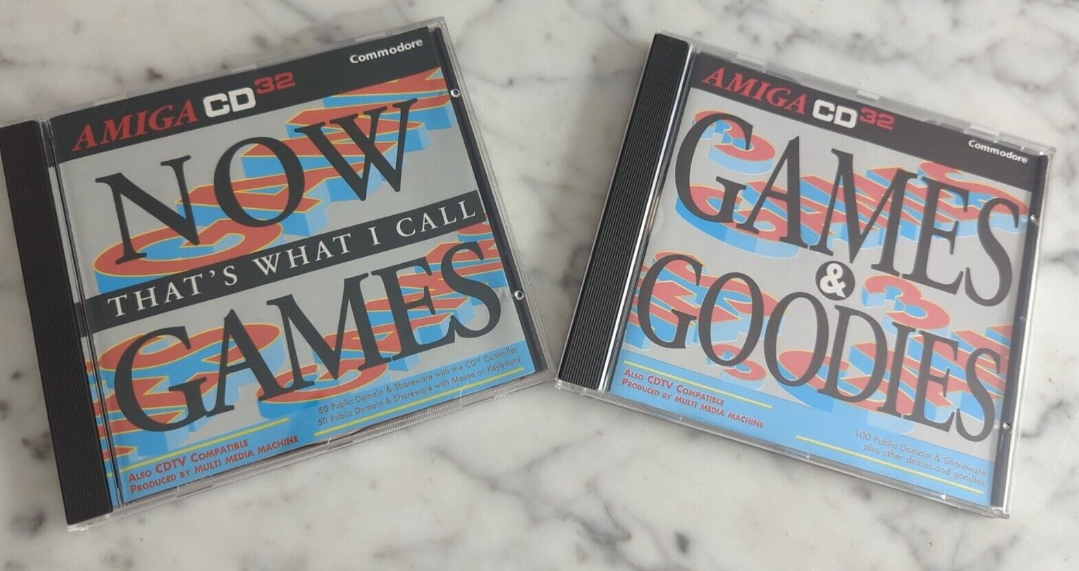 New 2x New Amiga CD32 / CDTV Game CD `Now Games Games & Goodies 806