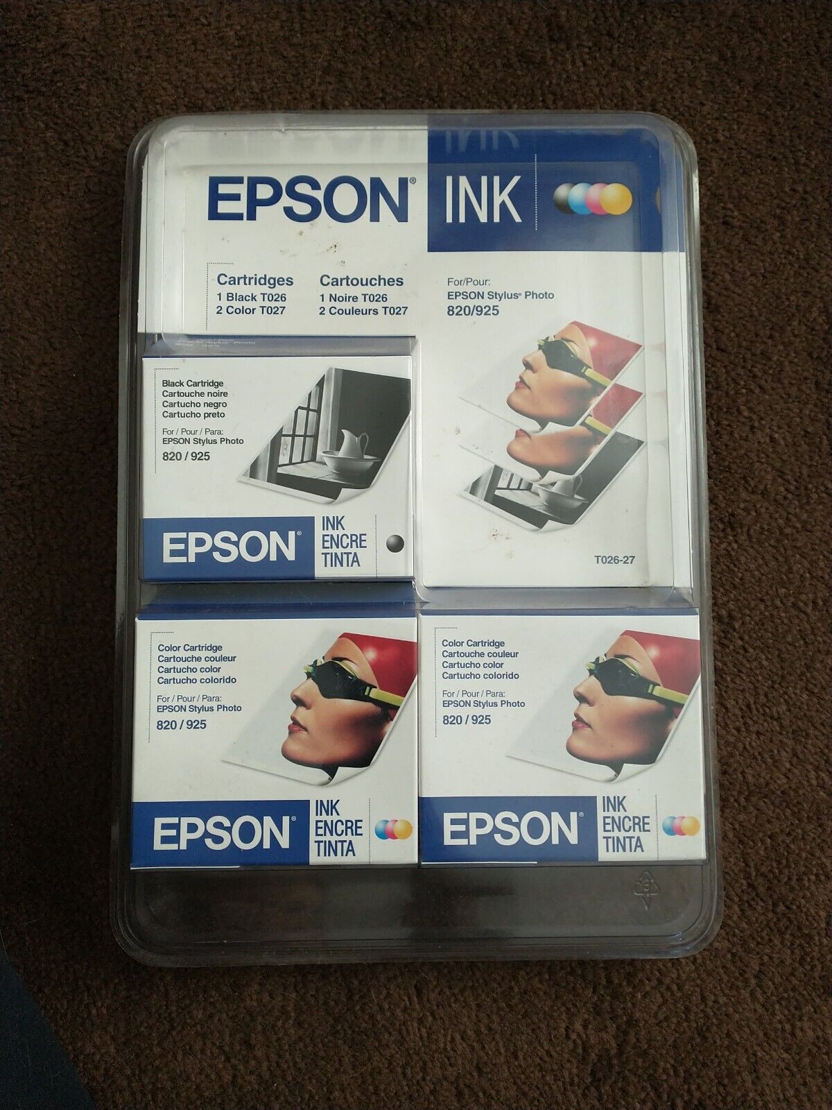 Epson Stylus 820 925 Black & Color Inkjet Print Cartridges Kit, Expired 07/2008