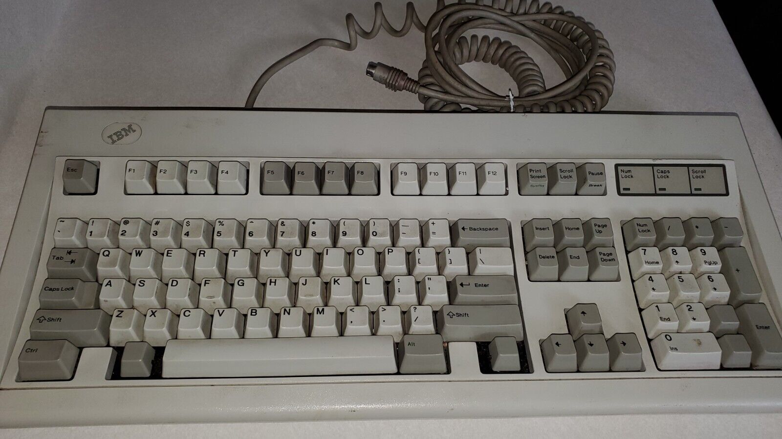 Vintage IBM Model M 1391401 Clicky Mechanical Keyboard Jan1988 Genuine IBM Cable