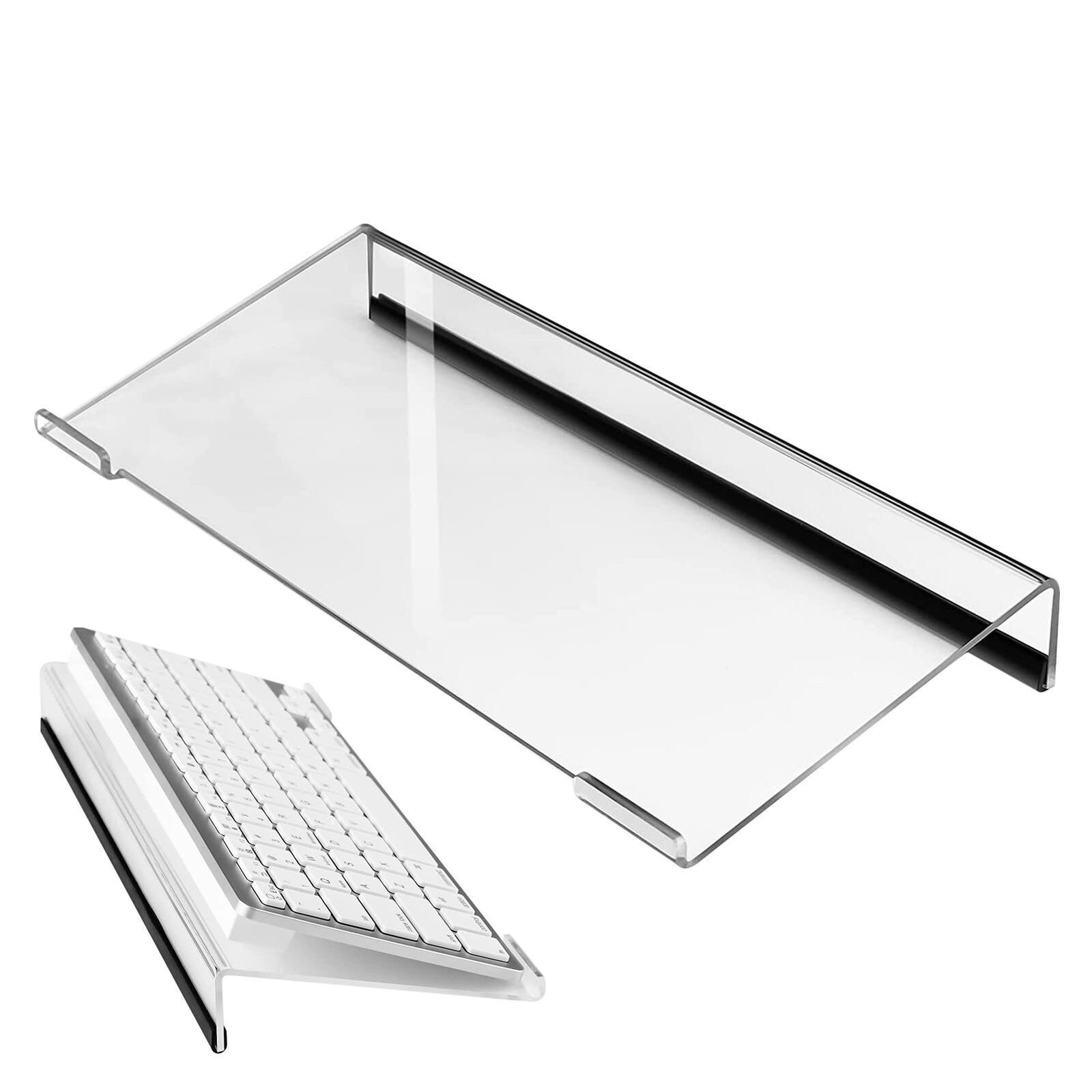 Tilted Keyboard Holder Clear Acrylic PC Keyboard Stand Display Tray Stable 