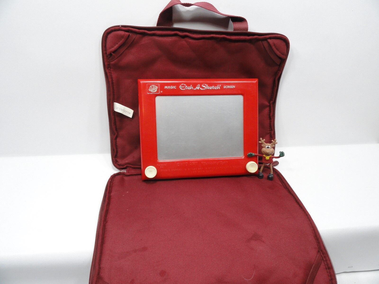  60s Vintage Etch-A-Sketch-Magic Screen # 505-1C0990 & Lis Claiborne Laptop Bag