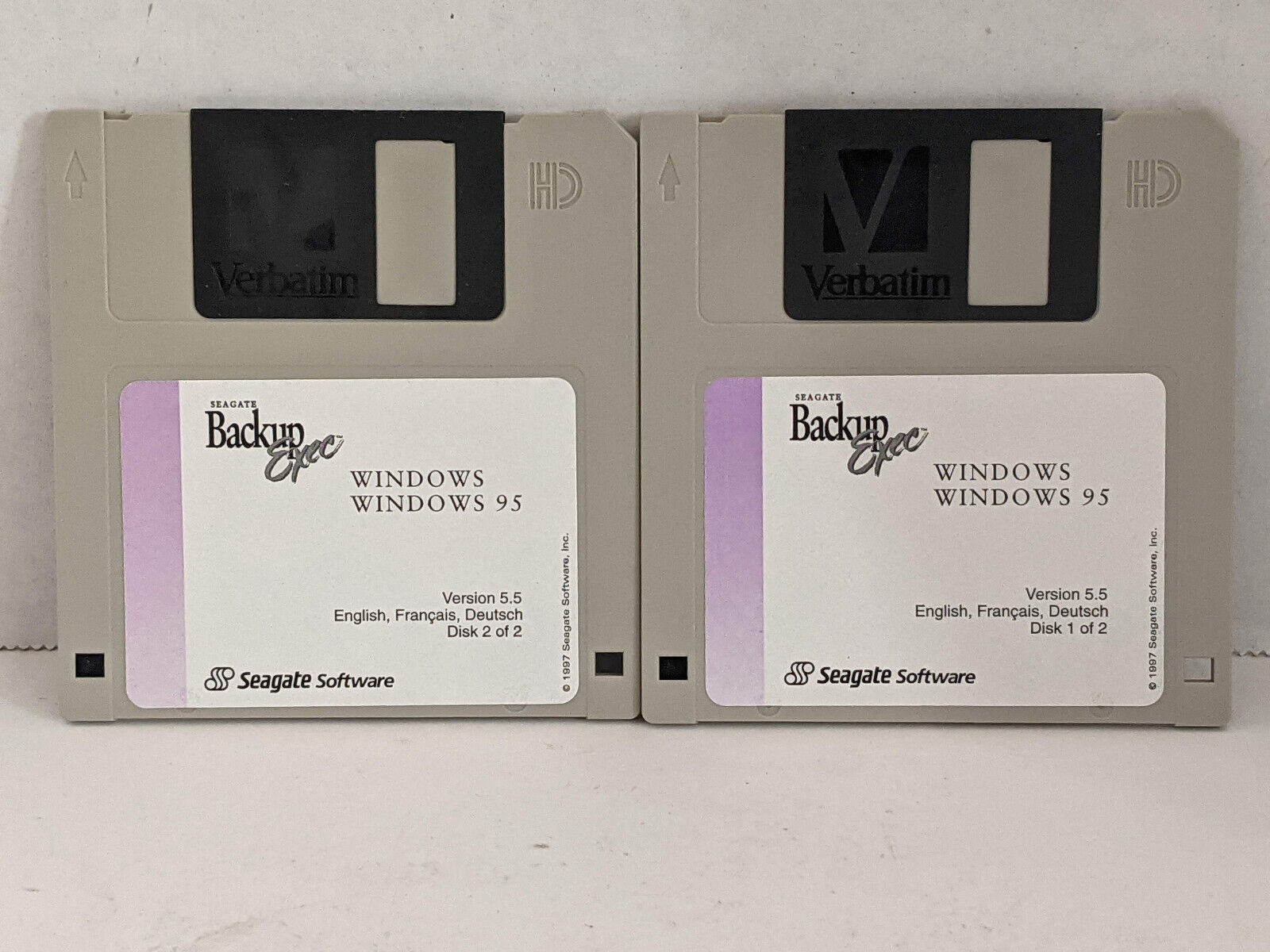 Seagate Backup Exec for Windows 95 Program Disks Tested