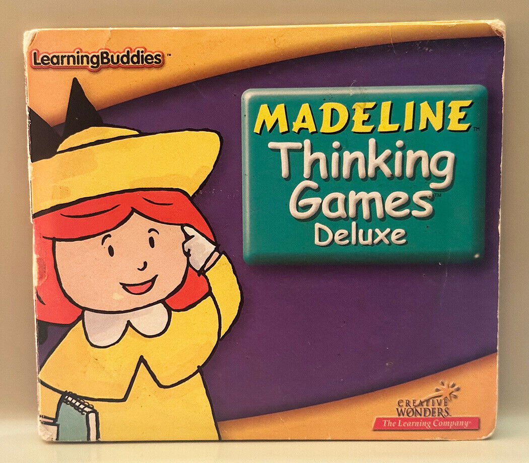 Madeline Thinking Games Deluxe PC 2 Disk CD learn words practice spelling game