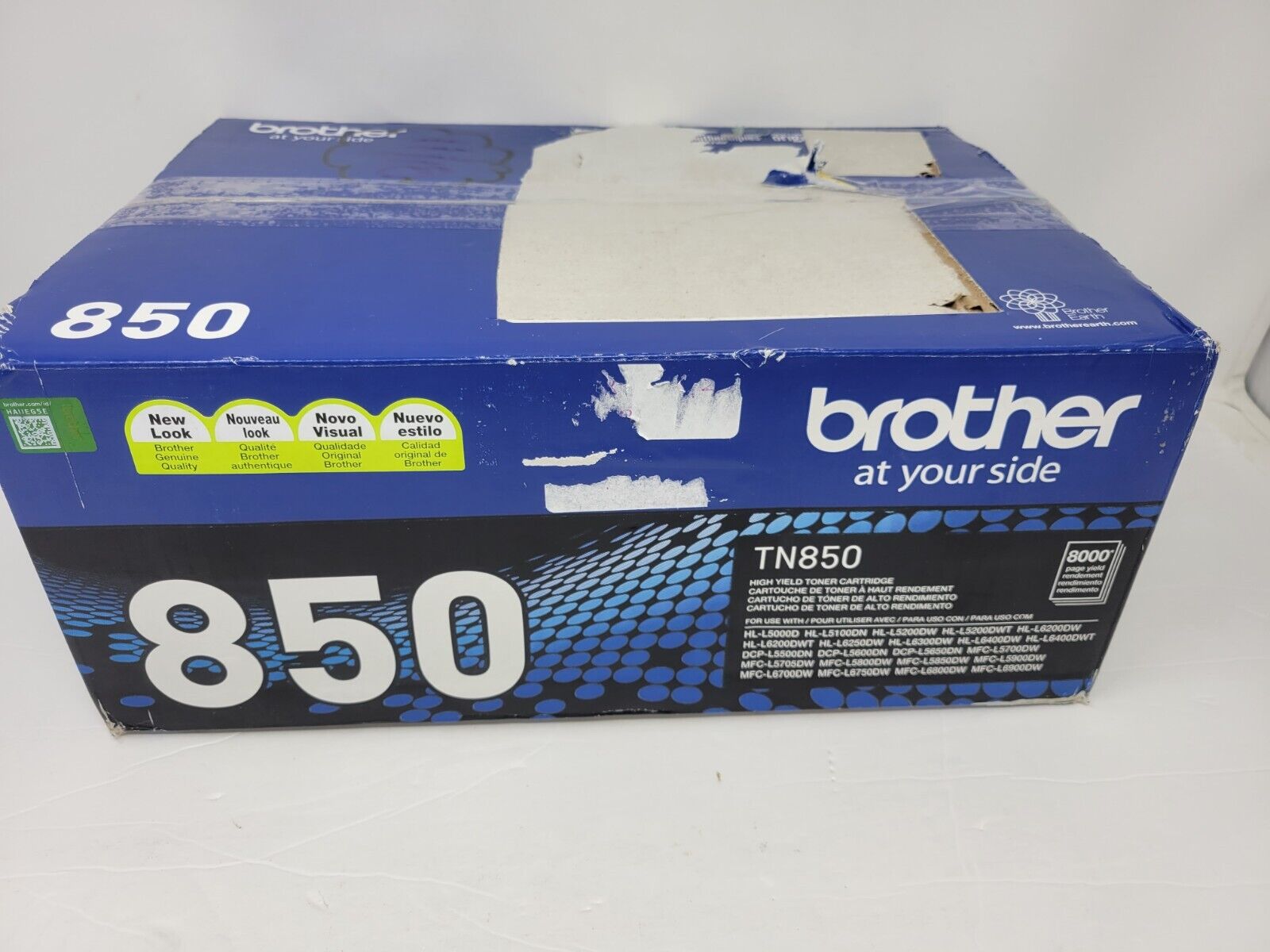NEW SEALED Genuine BrotherTN-850 High Yield Toner Cartridge - BOX WEAR