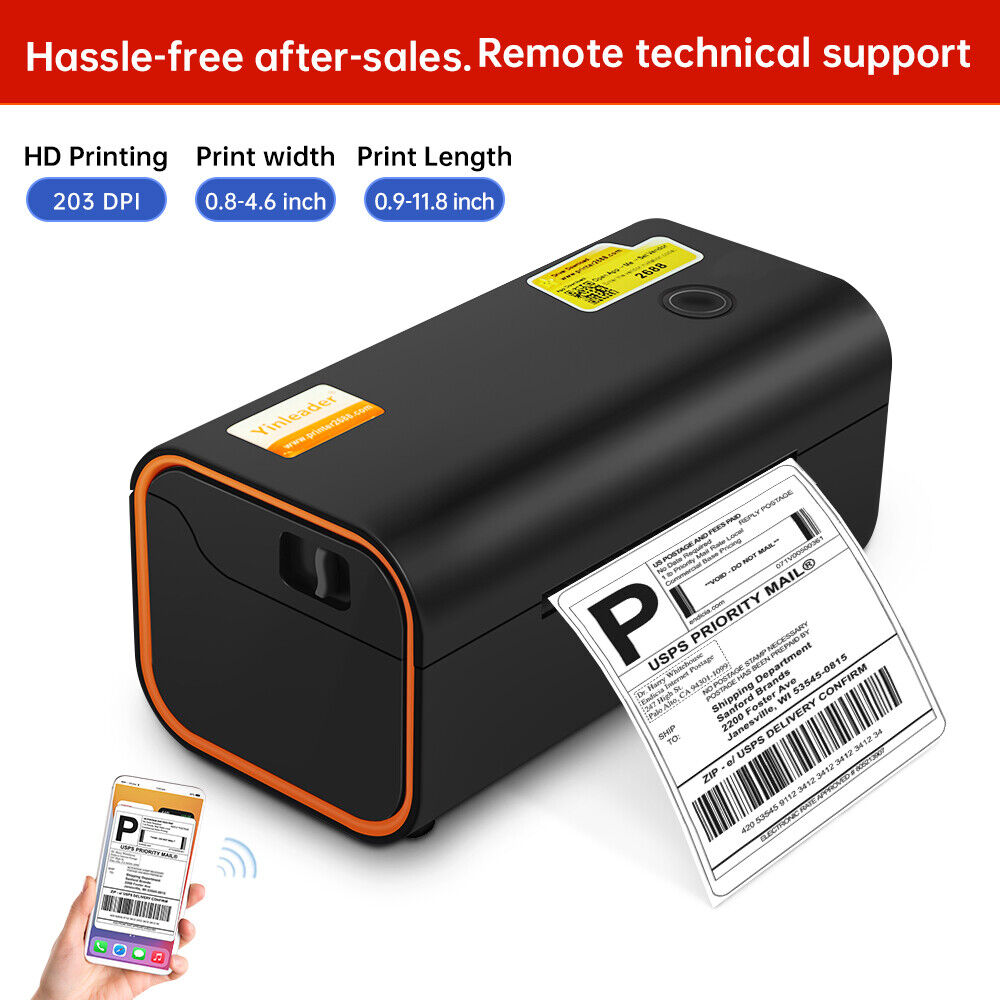 Thermal Label Printer 4*6 Shipping Label With Bluetooth for eBay Amazon UPS etc