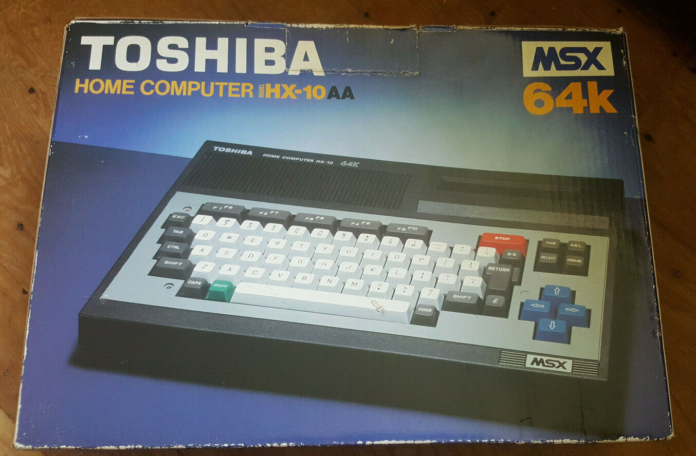 Rare TOSHIBA HX-10AA MSX Computer - working with box and manual - WORKS