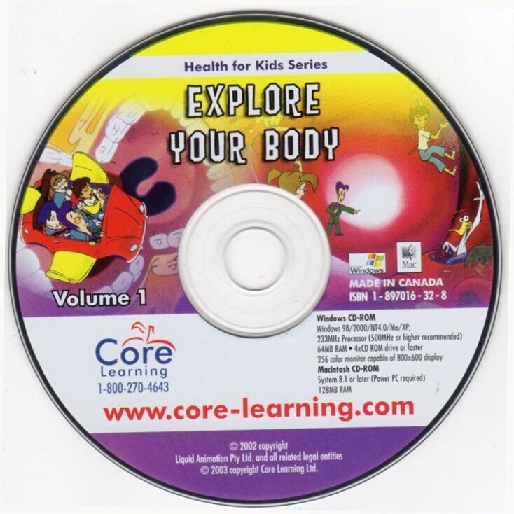 Health for Kids Series: Explore Your Body (CD, 2003) Win/Mac -NEW CD in SLEEVE