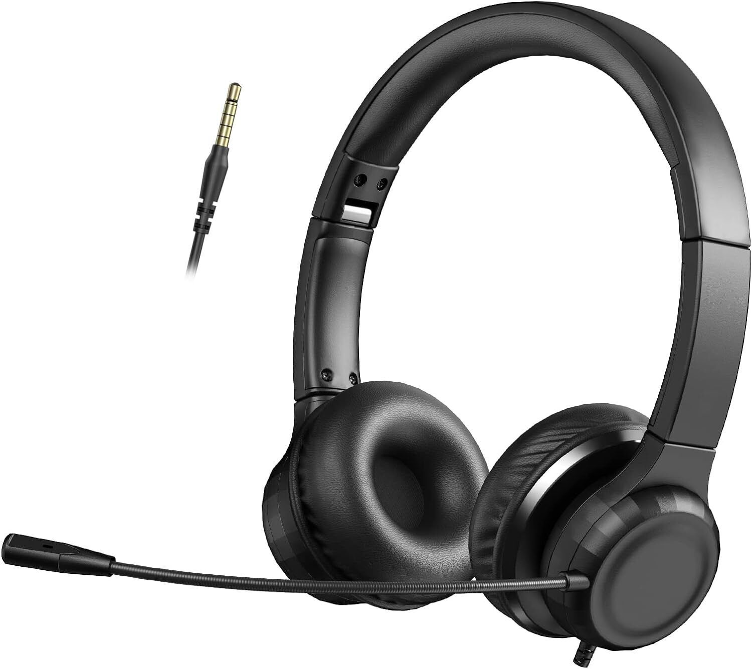 Over-Ear Foldable Noise Cancelling Headphones with Mic Stereo Headset