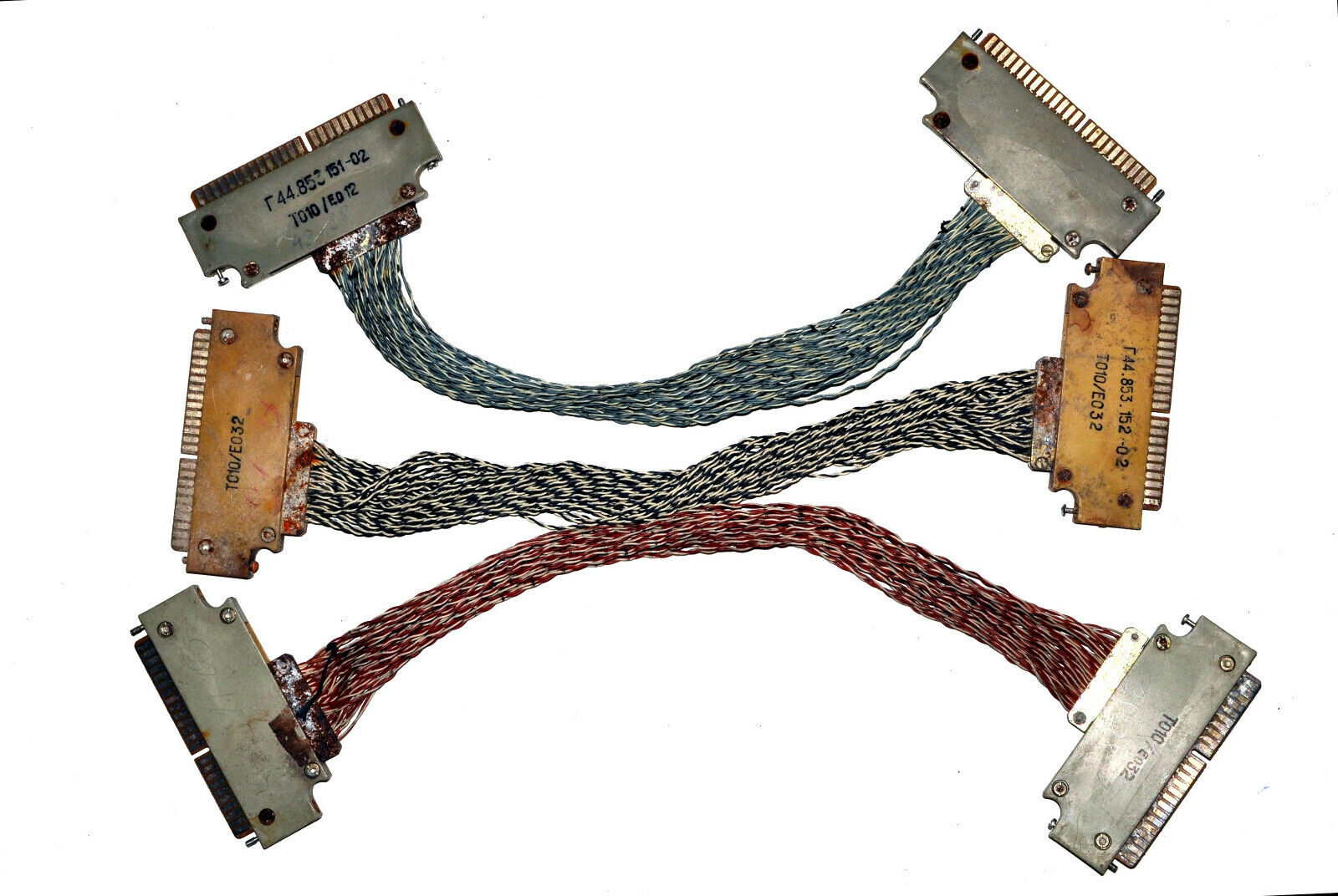 3x Vintage Multicore Copper Cable Connector Soviet Mainframe Minsk ES MIR 1960\'s