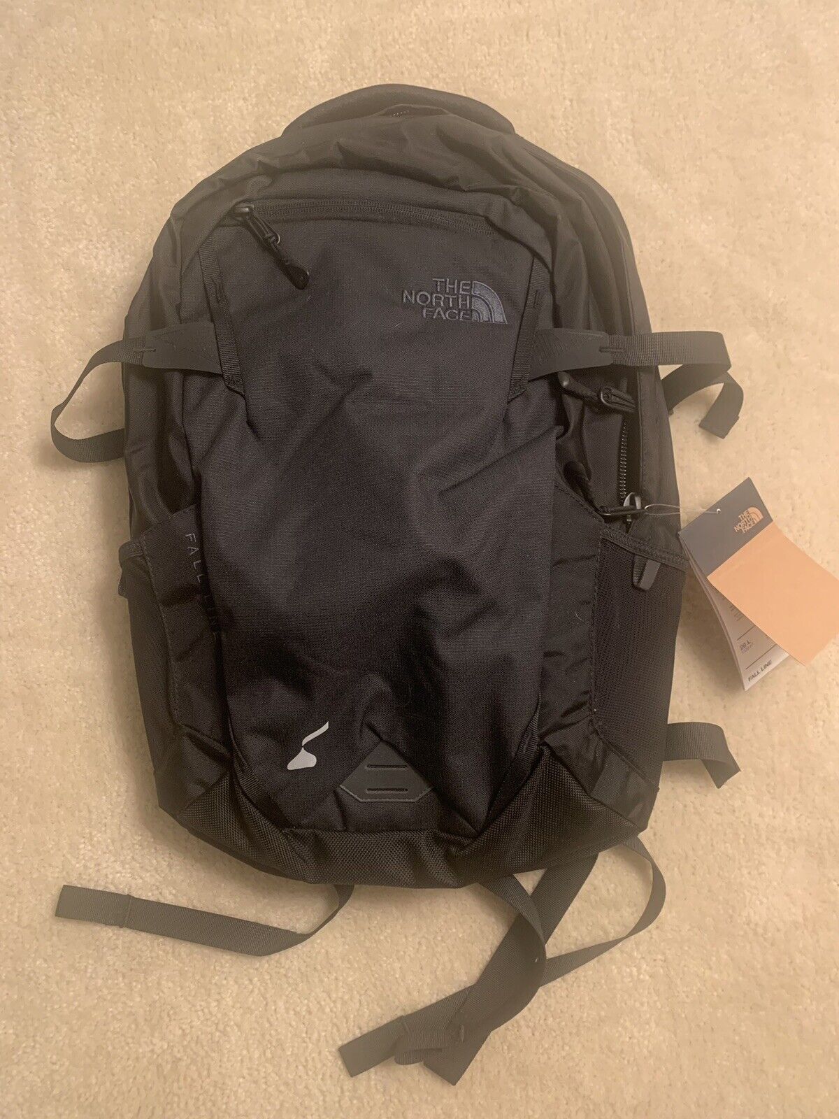 North Face Laptop Backpack Black Fall Line - HAS HERSHEY KISS LOGO