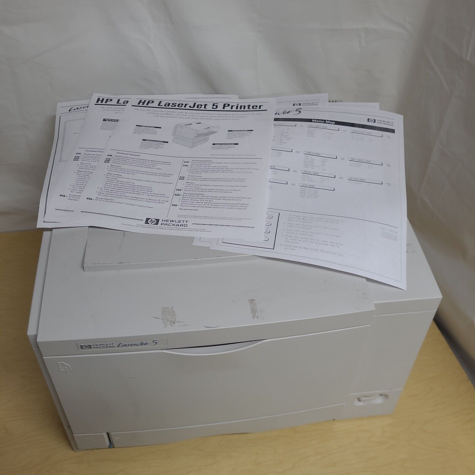 Vintage HP LaserJet 5 C3916A Printer Monochrome Working No Toner Please See Info